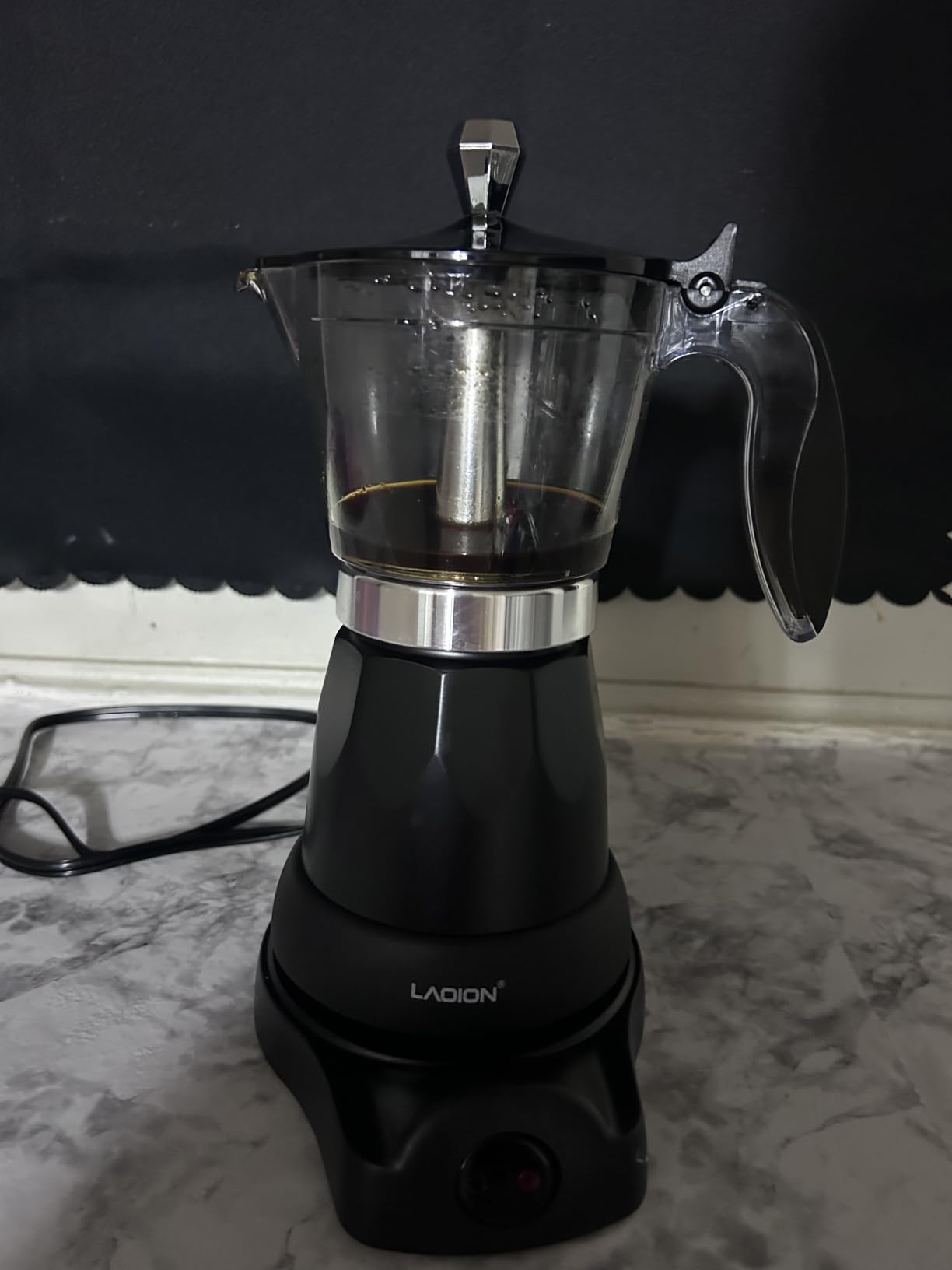 LAOION Cuban Coffee Maker, 6 or 3cup Electric Espresso Coffee Maker, Portable Cafeteras Electricas Modernas, Electric Moka Pot with Detachable Base & Overheat Protection, Coffee Gift for Home Travel customer photo 1