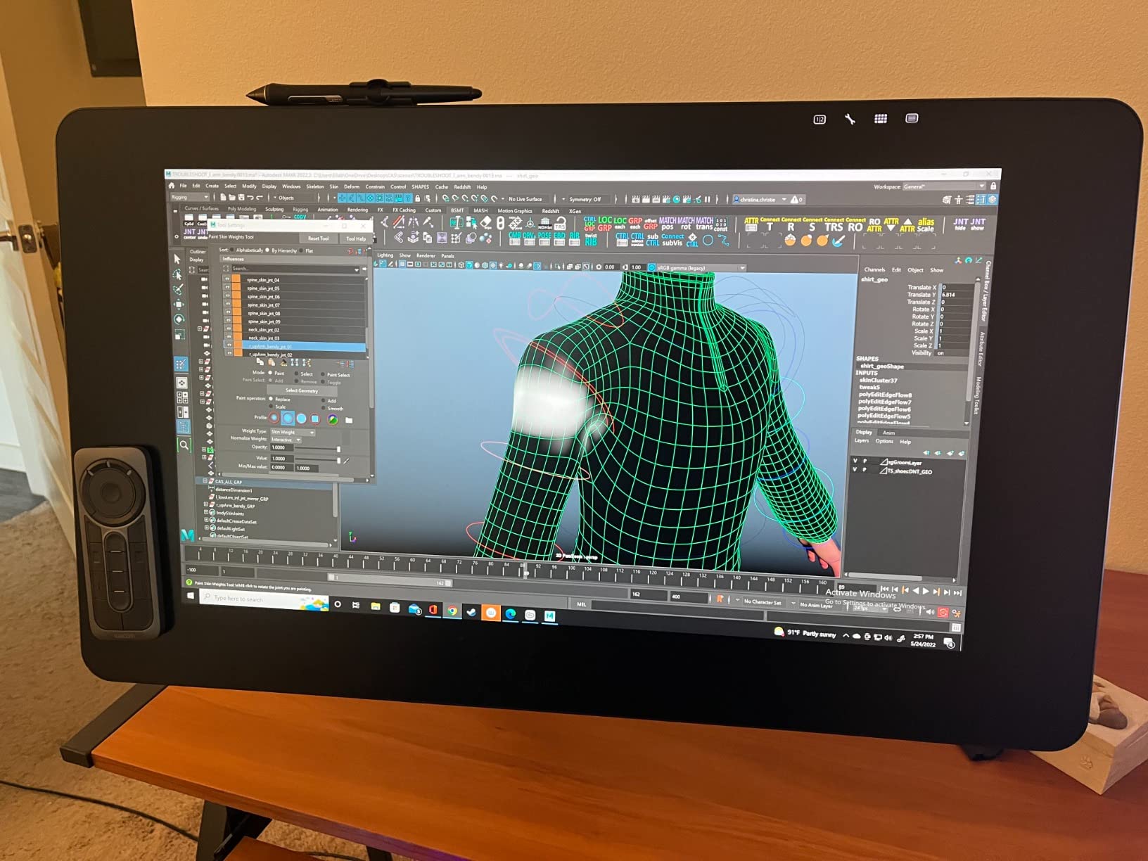 Wacom Cintiq Pro 22, Drawing Tablet with 4K 120 Hz Touchscreen & ProPen 3 | Color-accurate display with advanced creative control for pros & studios creating animation, VFX, game art and 3D projects customer photo 1