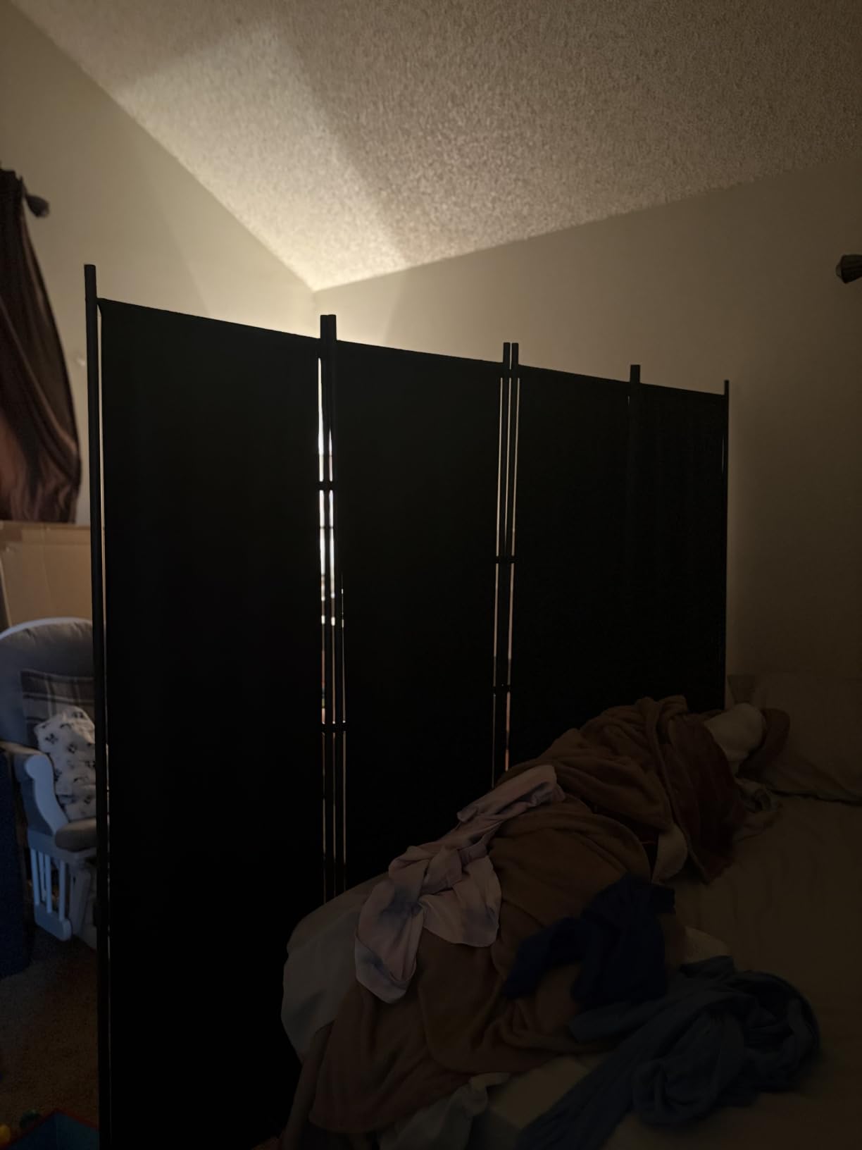 HOMSCREENER Room Divider 4 Panel-88''Wide, 6FT Room Dividers and Folding Privacy Screens | Wider Metal Base & Non-wobbly, Fabric Divider Panel for Room Partition, Portable Wall Divider Screen for Bedroom, Office, Studio customer photo 1