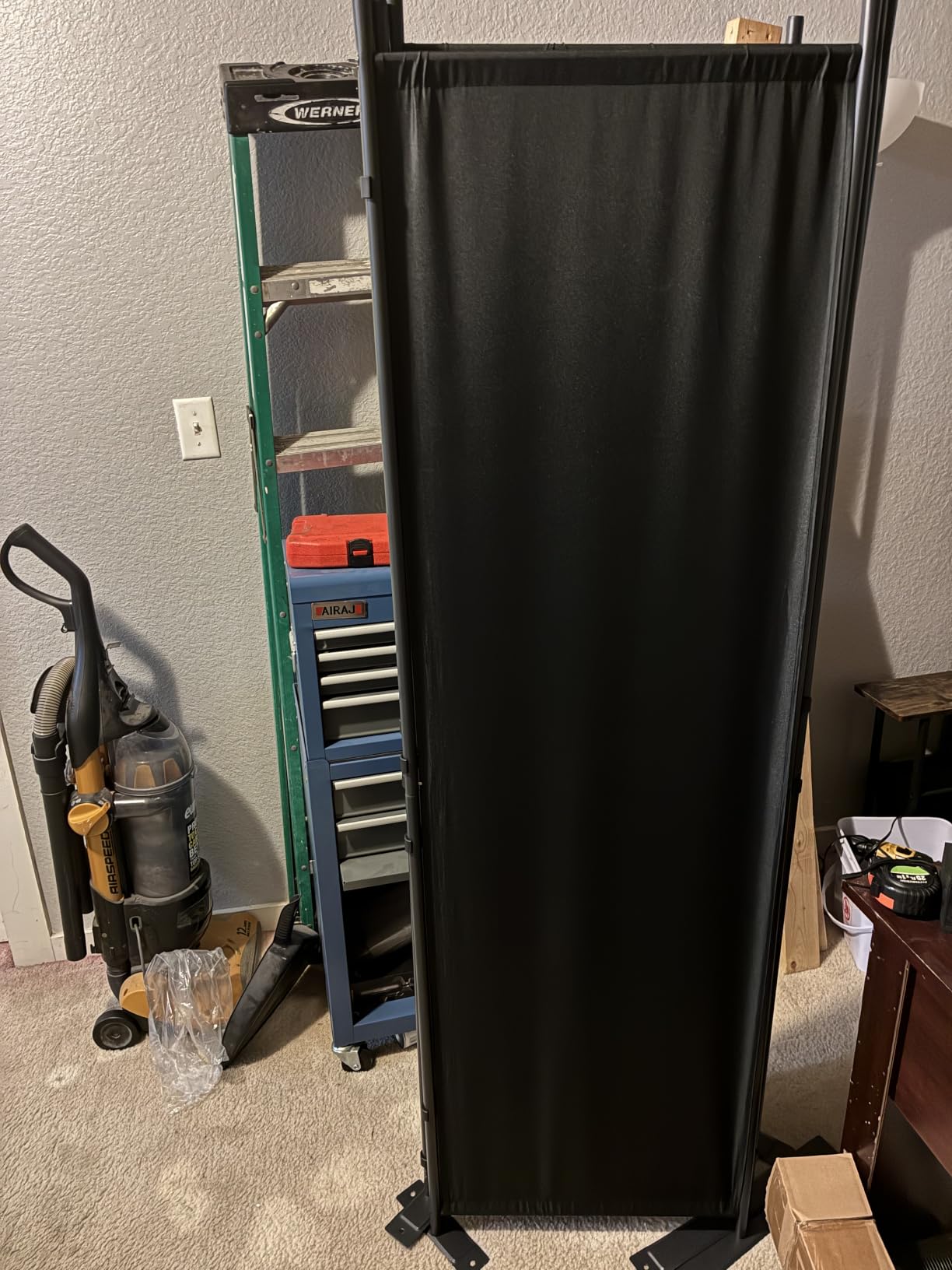 HOMSCREENER Room Divider 4 Panel-88''Wide, 6FT Room Dividers and Folding Privacy Screens | Wider Metal Base & Non-wobbly, Fabric Divider Panel for Room Partition, Portable Wall Divider Screen for Bedroom, Office, Studio customer photo 2