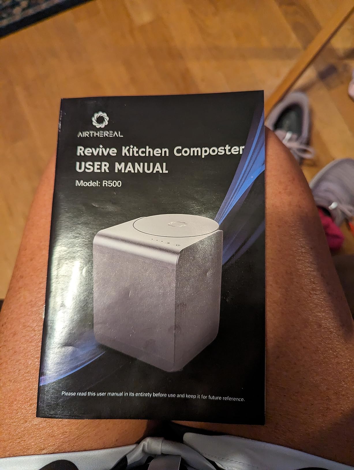 Airthereal Revive Electric Kitchen Composter, SHARKSDEN Tri-Blade, Turn Food Waste and Scraps into Dry Compost Fertilizer for Plants, R500 Gray customer photo 1