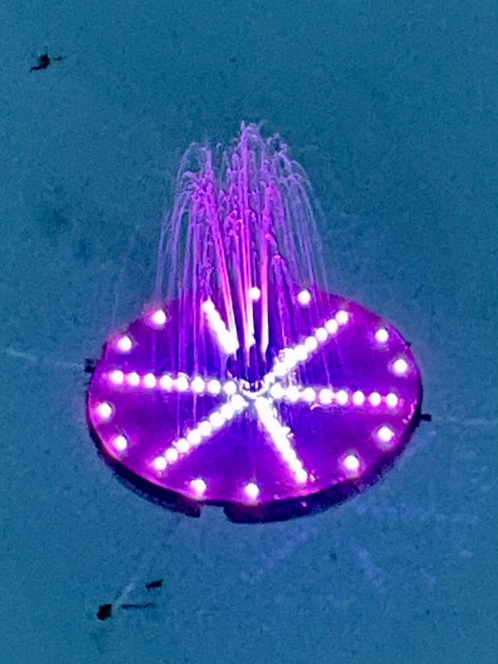 Yzert Upgraded Solar Fountain Bird Bath with 60 LED Lights, Solar Powered Water Fountain Pump with 4000mAh Battery 7 Nozzles 4 Fixers, for Garden Patio Pond Birdbath Pool customer photo 2