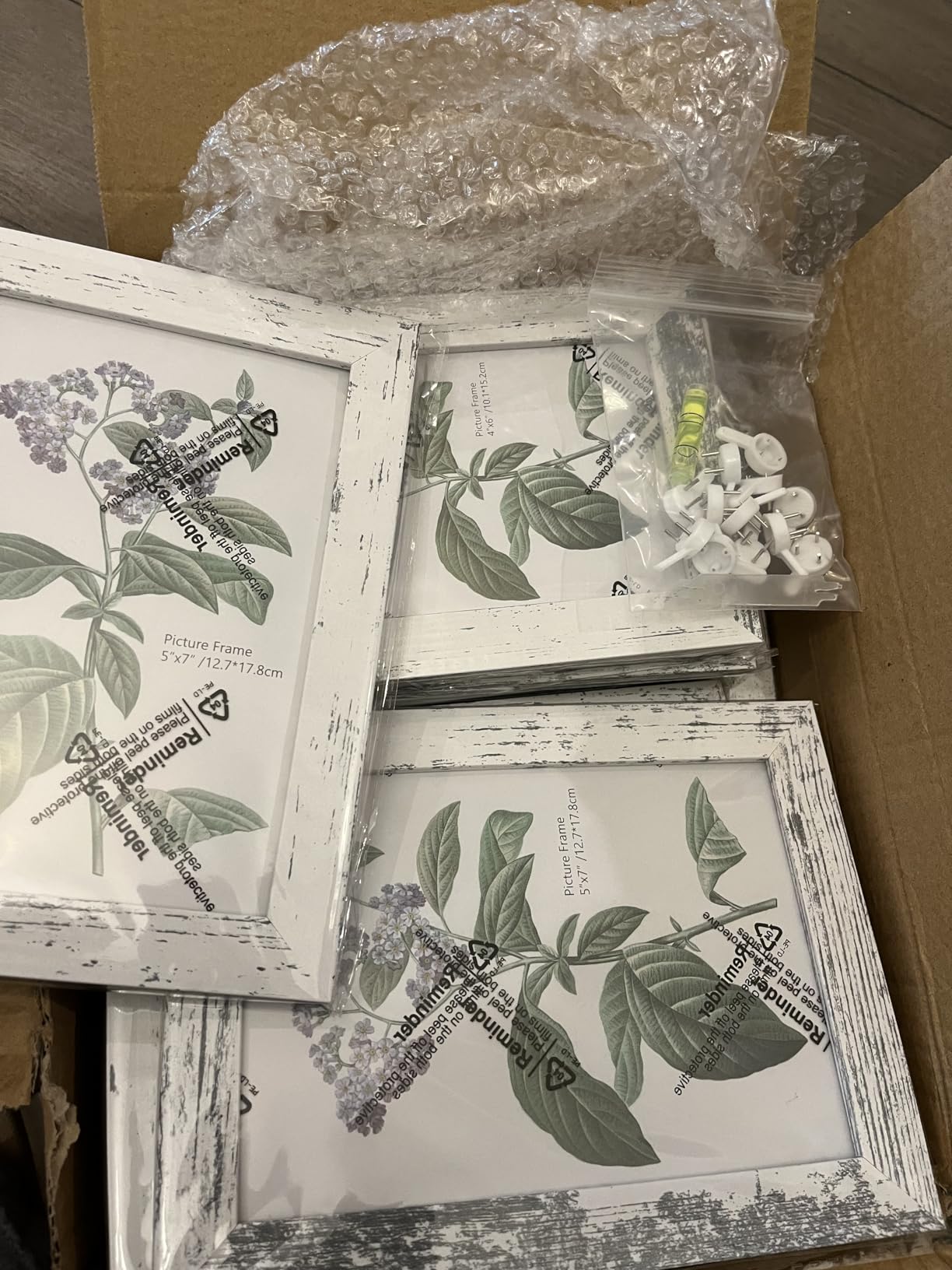 Picture Frame Set 10 pack, Farmhouse Photo Frames, Gallery Wall Frame Collage, with Two 8x10, Four 5x7, Four 4x6 Photo Frame set, in 3 Different Finishes customer photo 2