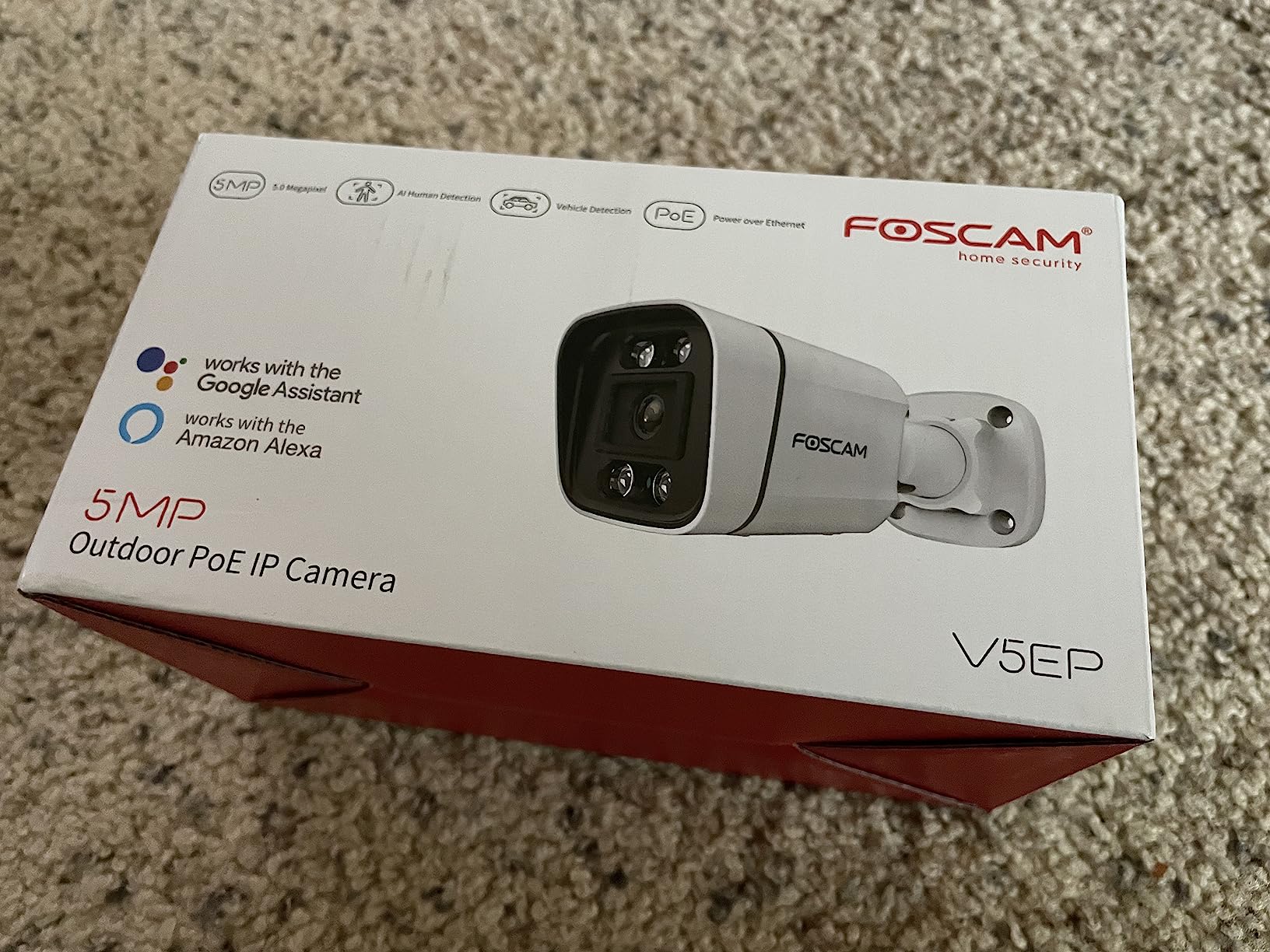 FOSCAM 3K 5MP Outdoor Security IP POE Camera, Home Security Surveillance Camera with AI Detect Human/Vehicle, 66ft Color Night Vision, 2-Way Audio, Motion Alert Spotlight & Siren Alarm, 120° FoV, IP66 customer photo 1