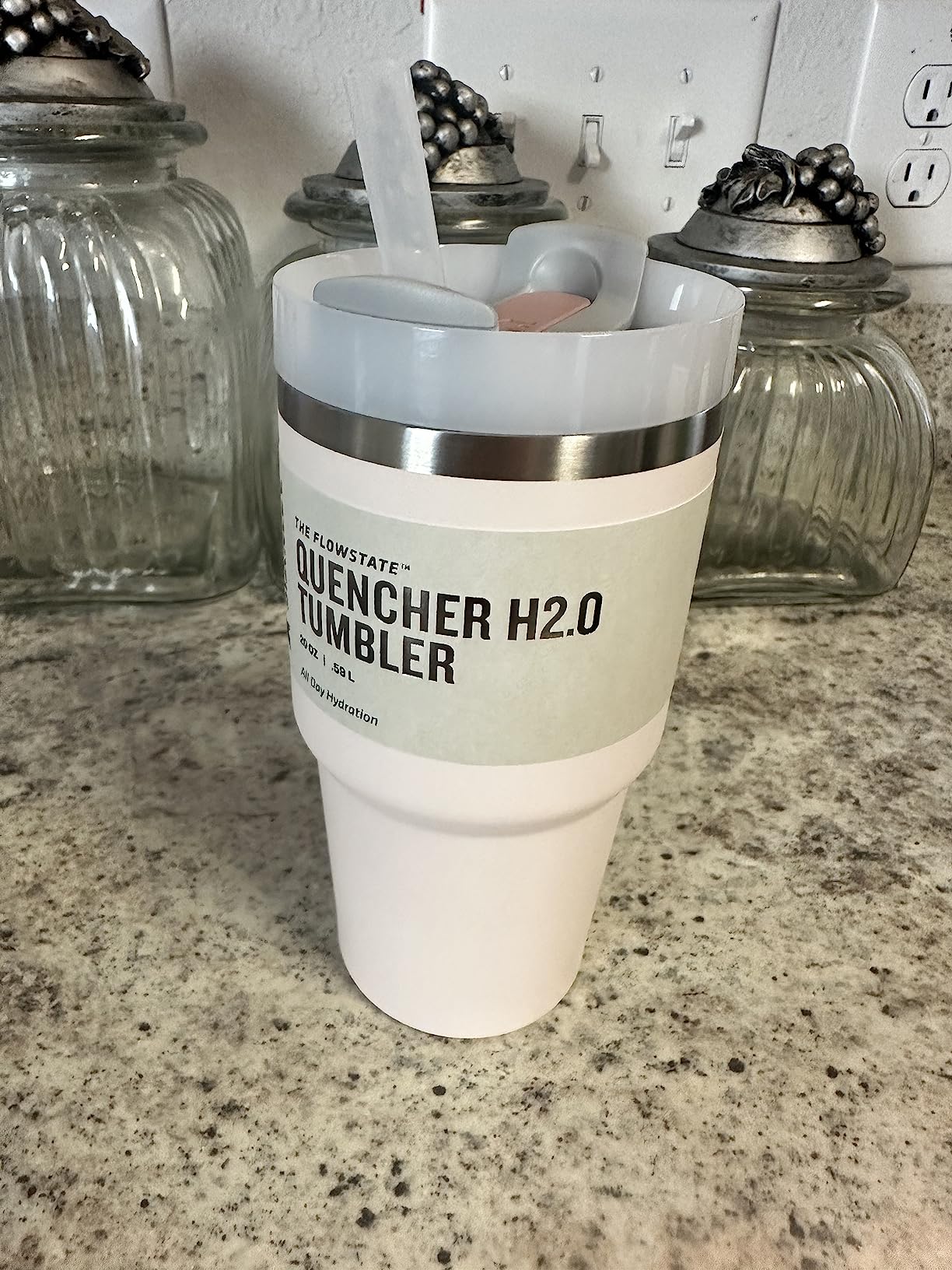 Stanley Quencher H2.0 Tumbler with Straw 20 oz Rose Quartz | Flowstate 3-Position Lid | Cup Holder Compatible for Travel | Insulated Stainless Steel Cup | BPA-Free customer photo 1