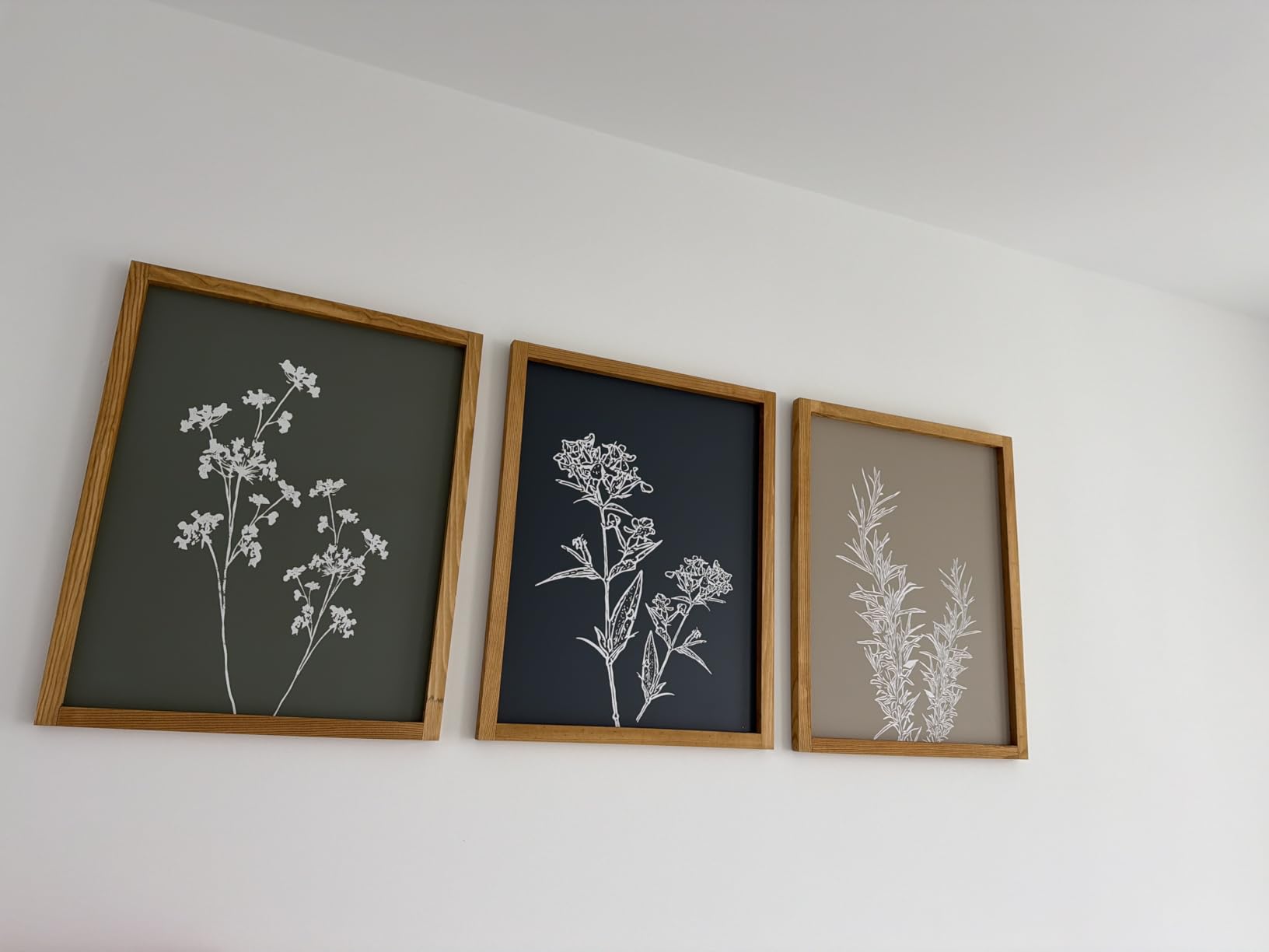 Framed Boho Wall Art Set of 4 for Wooded Minimalist Botanical Print Wall Art for Rustic Vintage Farmhouse Home Kitchen Wall Decor (Brown, 11x14) customer photo 2
