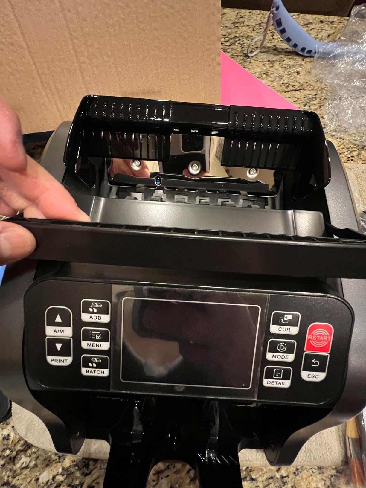 Aneken N60 Mixed Denomination Money Counter Machine, Value Counting, UV/MG/IR/DD Counterfeit Detection, 3.5
