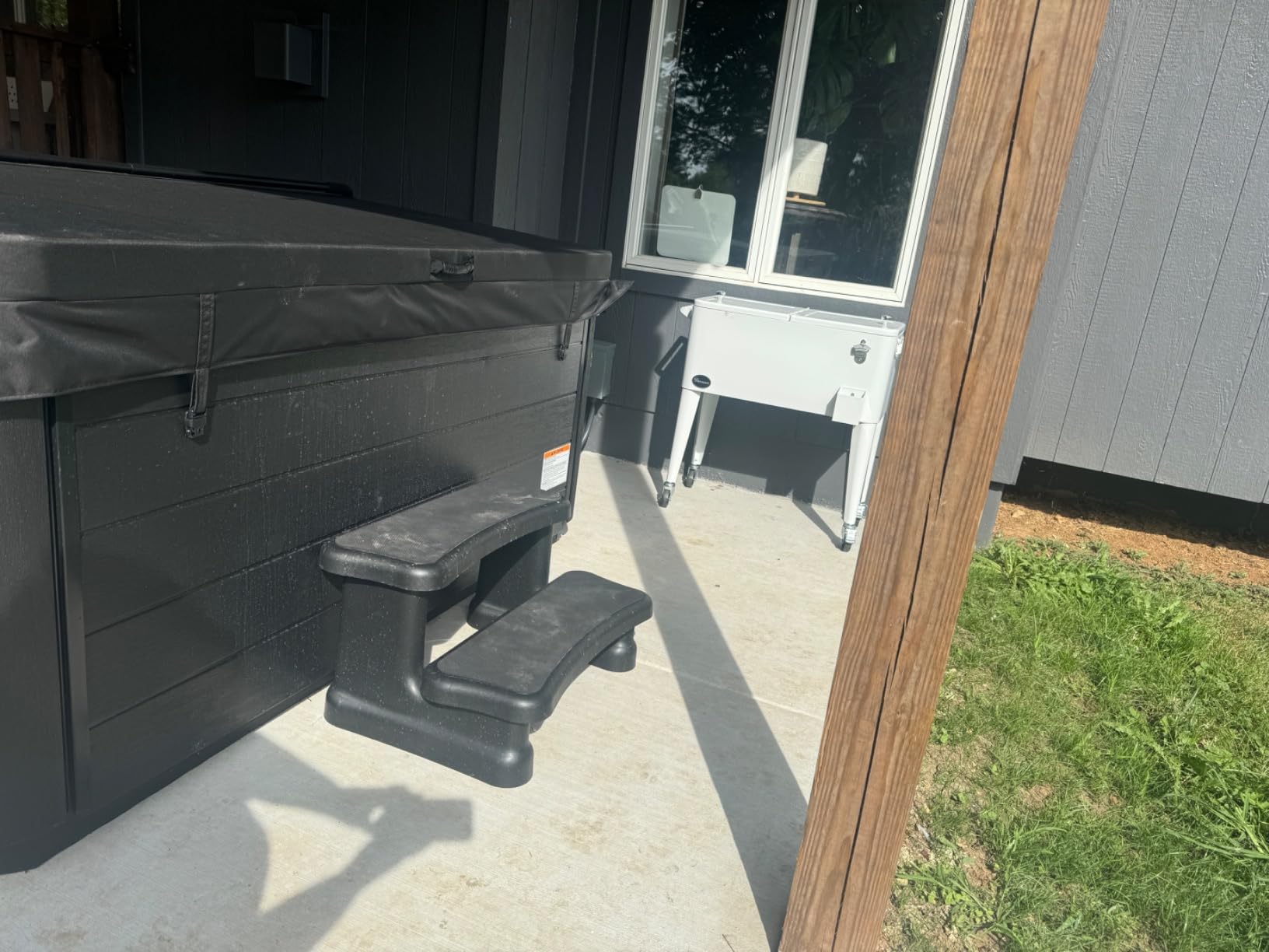 YITAHOME 80 Quart Rolling Cooler Cart, Patio Cooler Rolling on Wheels | Outdoor Rolling Beverage Cart with Bottle Opener Drainage Drink Cooler for Patio Pool Deck Party BBQ Cookouts customer photo 1