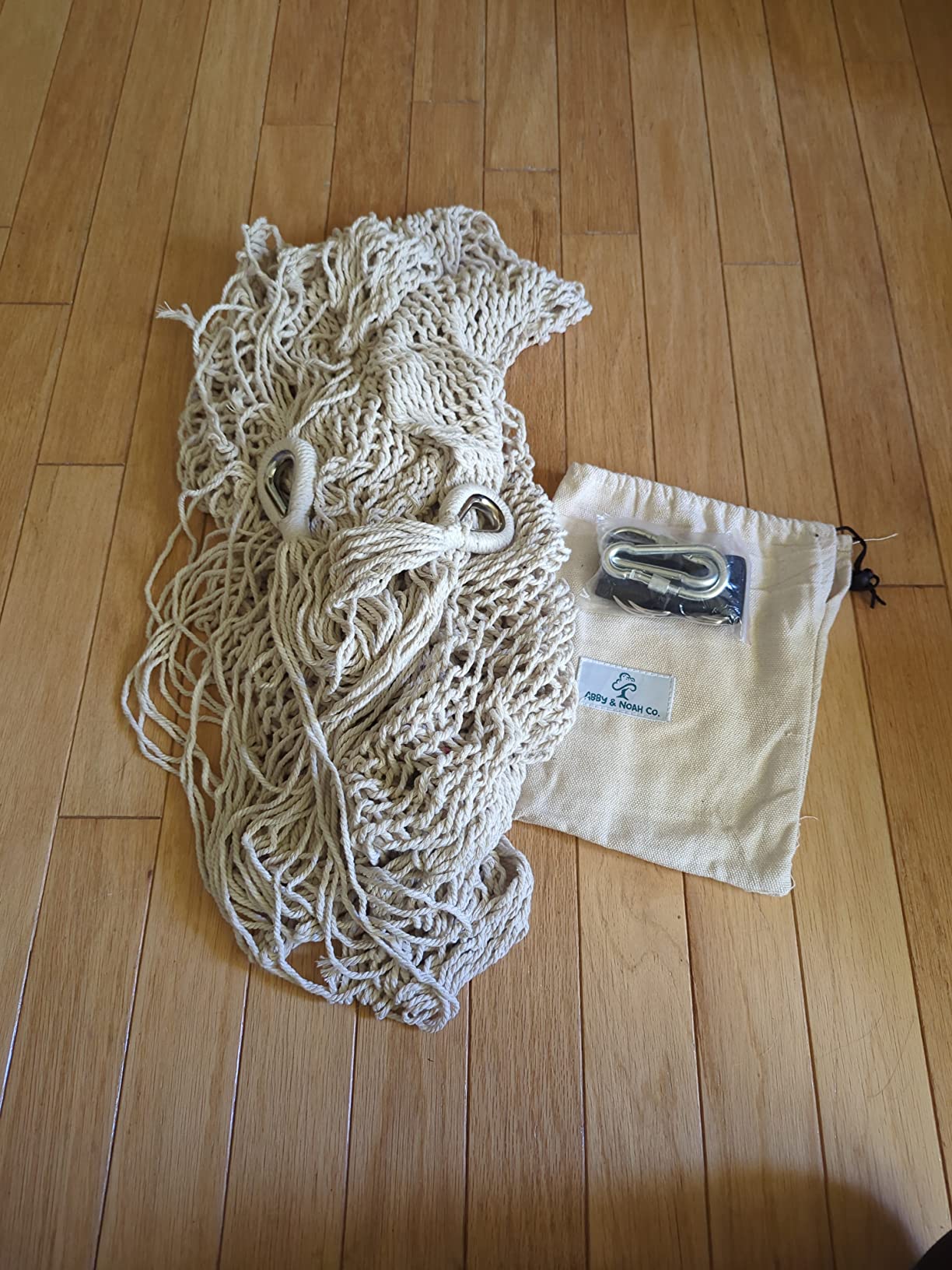 Abby & Noah Natural Handwoven Cotton Sensory Swing for Kids & Adults | Autism ADHD Therapy Swing with Hug-Like Calming Effect | Indoor Hanging Sensory Hammock | Holds Up to 300 lbs (Medium 96