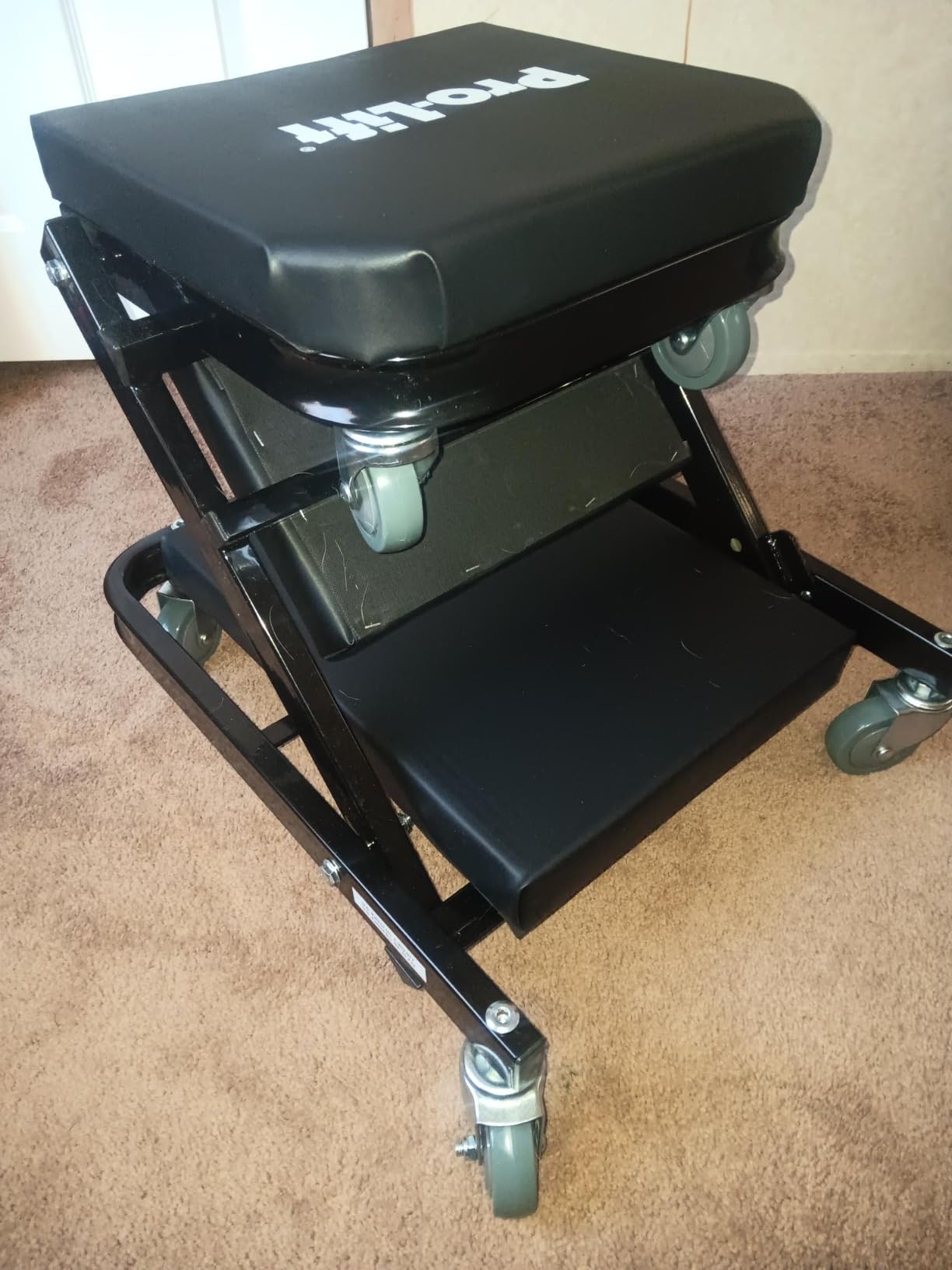 Pro-Lift Foldable Z Creeper - 2-in-1 Rolling Folding Car Creeper & Seat - 40
