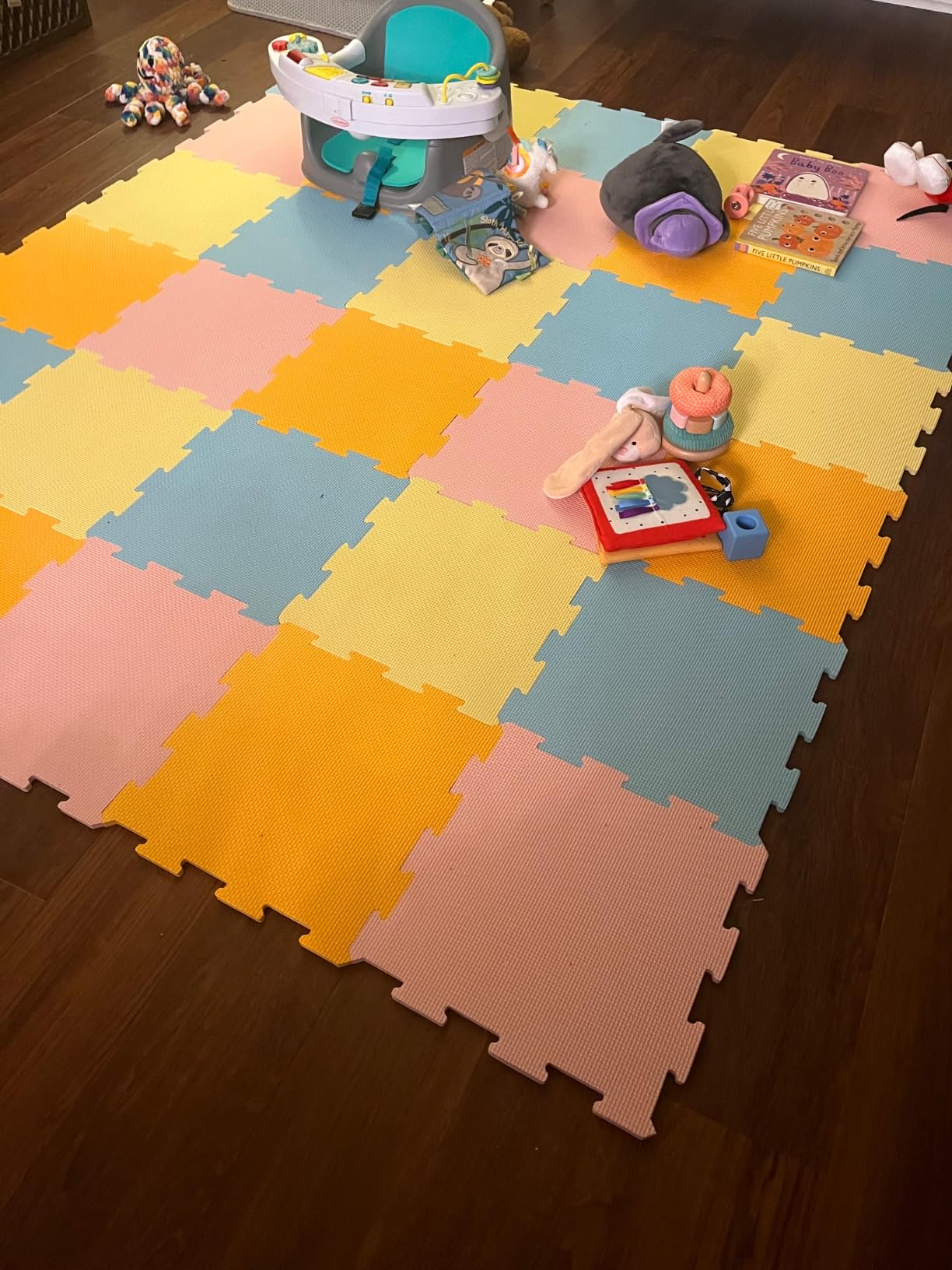 Enovoe Baby Play Mat for Floor - Non-Toxic, Interlocking EVA Foam Mats - 16 Pcs - Cushioned Foam Puzzle Floor Mat for Kids & Infants - Ideal for Playrooms, Nurseries, and Home Gyms (12