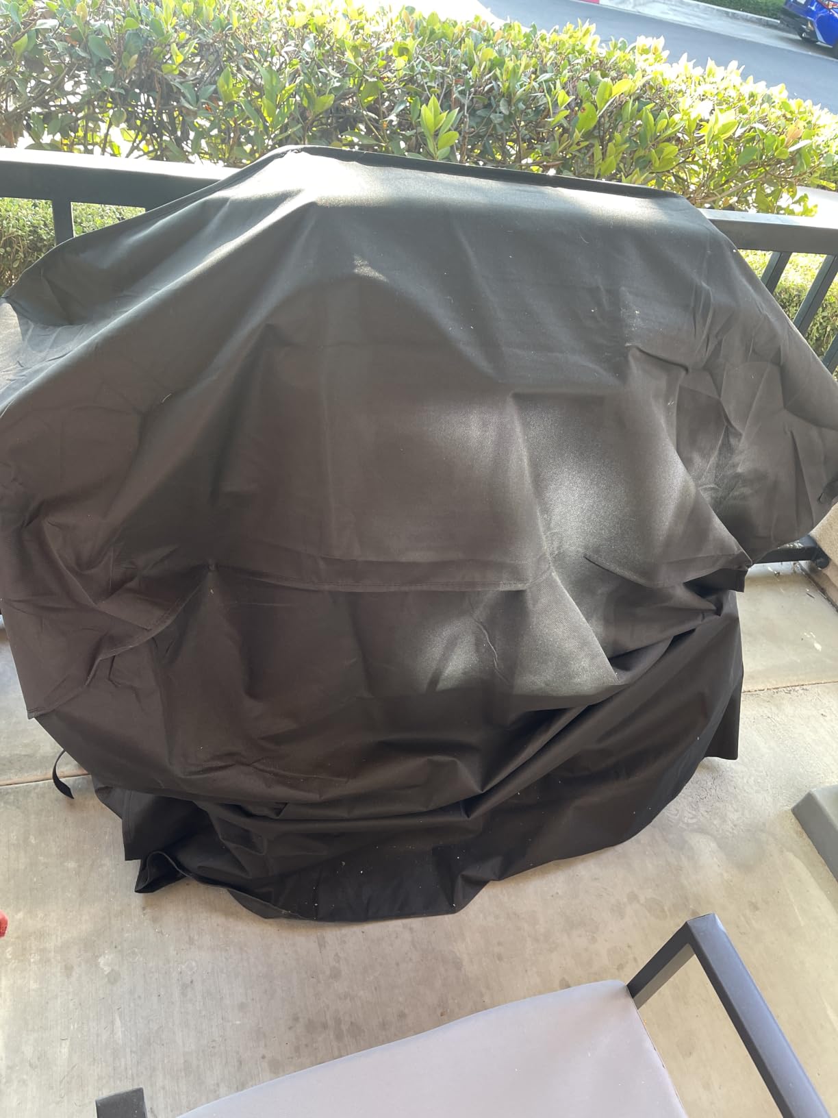 GrillTough Heavy Duty BBQ Grill Cover for Outdoor Grill, 58 Inch, Black | Waterproof, Rip-Proof Fabric, Weather & UV Resistant, Fade Resistant, Adjustable Straps, Secure Fit for Outdoor Grills customer photo 2