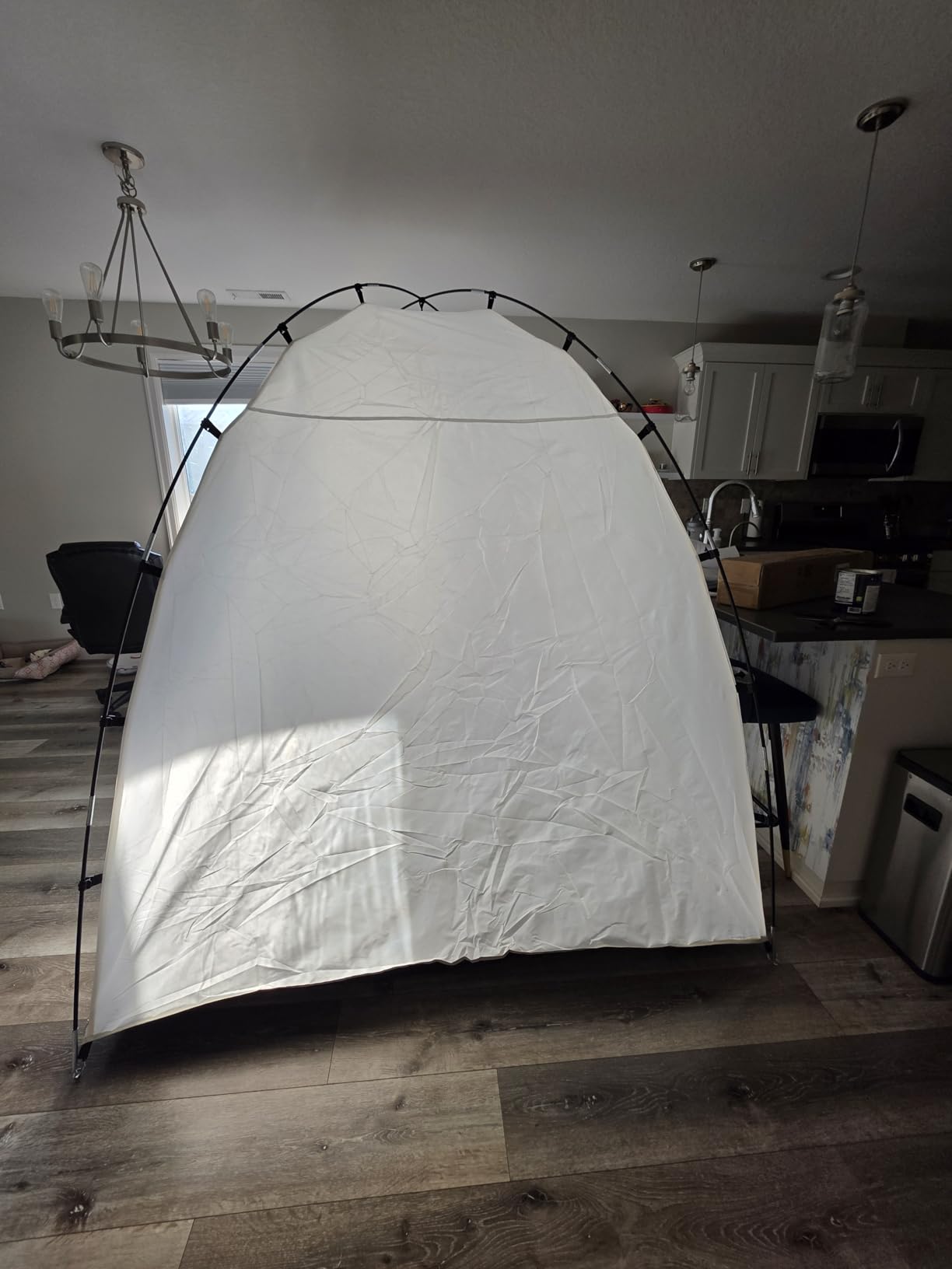 VEVOR Portable Paint Booth,10x7x6ft Larger Spray Paint Tent with Built-in Floor & Mesh Screen & Windproof Hooks, Painting Tent Station for Furniture DIY Hobby Tool, Spray Paint Shelter,Extra Large customer photo 1