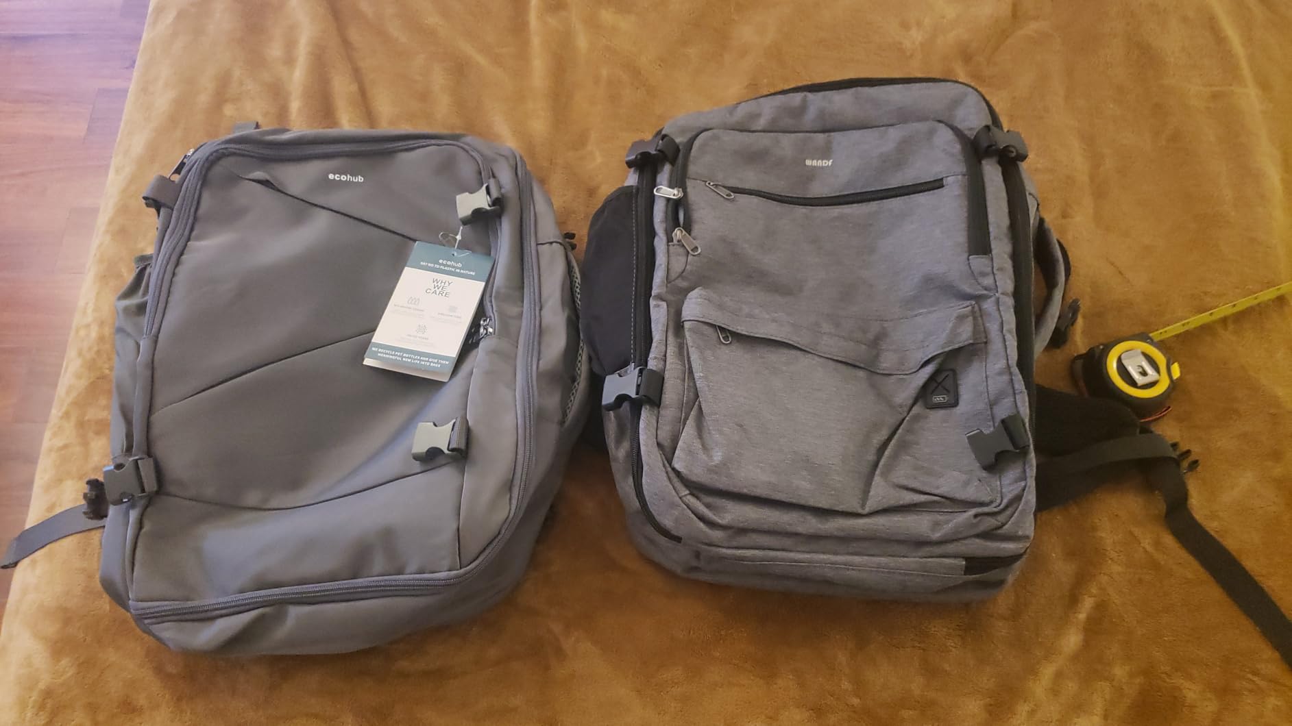 WANDF Personal Item Travel Bag, Carry On Laptop Backpack | Frontier Airline Underseat Fit, Fits 17