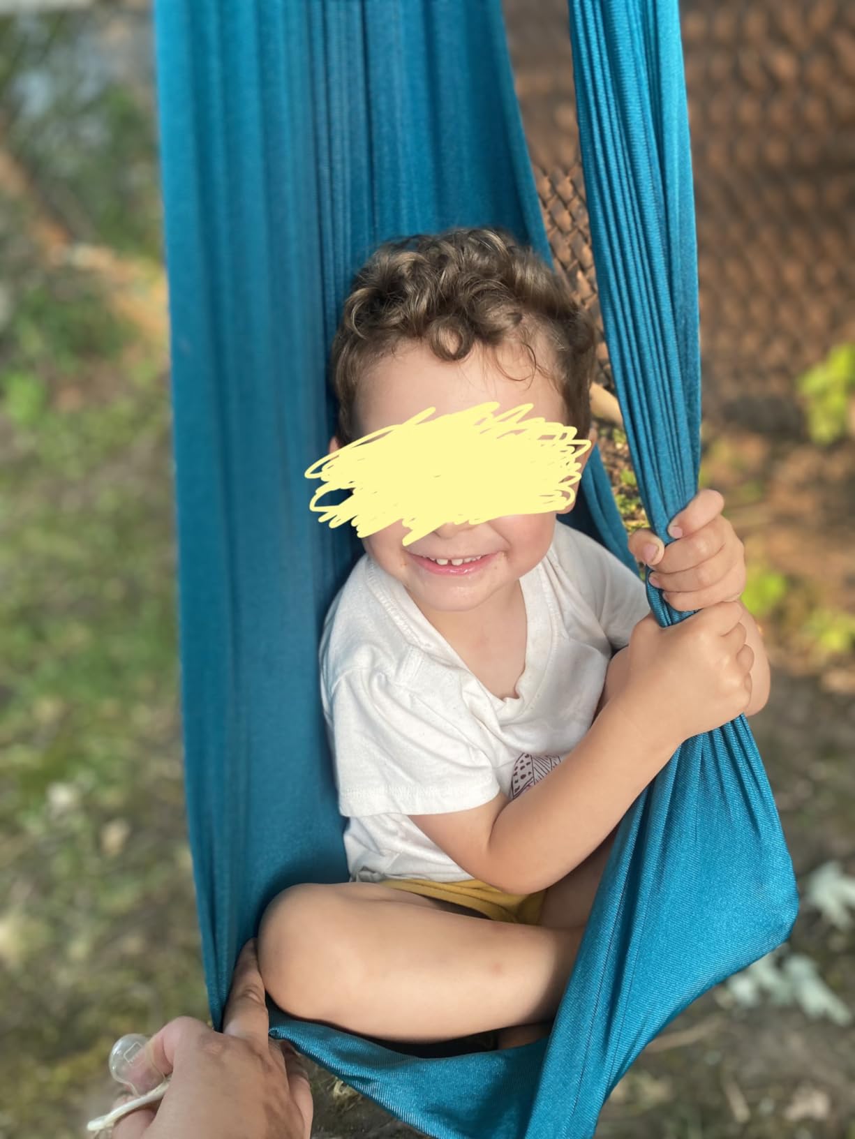 Chihee Sensory Swing Indoor Outdoor for Kids Suspension Strap Hardware Kit | Soft Breathable Therapy Cuddle Swing Compliant Hammock Joy for Child Adult with Autism, ADHD, Aspergers, Sensory Integration customer photo 1