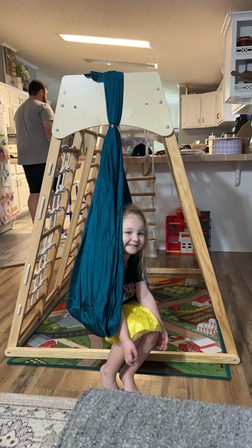Chihee Sensory Swing Indoor Outdoor for Kids Suspension Strap Hardware Kit | Soft Breathable Therapy Cuddle Swing Compliant Hammock Joy for Child Adult with Autism, ADHD, Aspergers, Sensory Integration customer photo 1