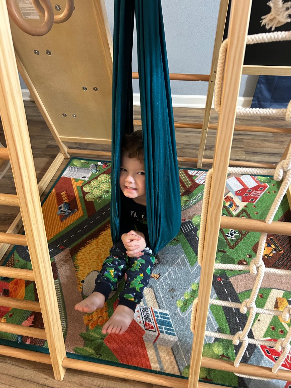 Chihee Sensory Swing Indoor Outdoor for Kids Suspension Strap Hardware Kit | Soft Breathable Therapy Cuddle Swing Compliant Hammock Joy for Child Adult with Autism, ADHD, Aspergers, Sensory Integration customer photo 2