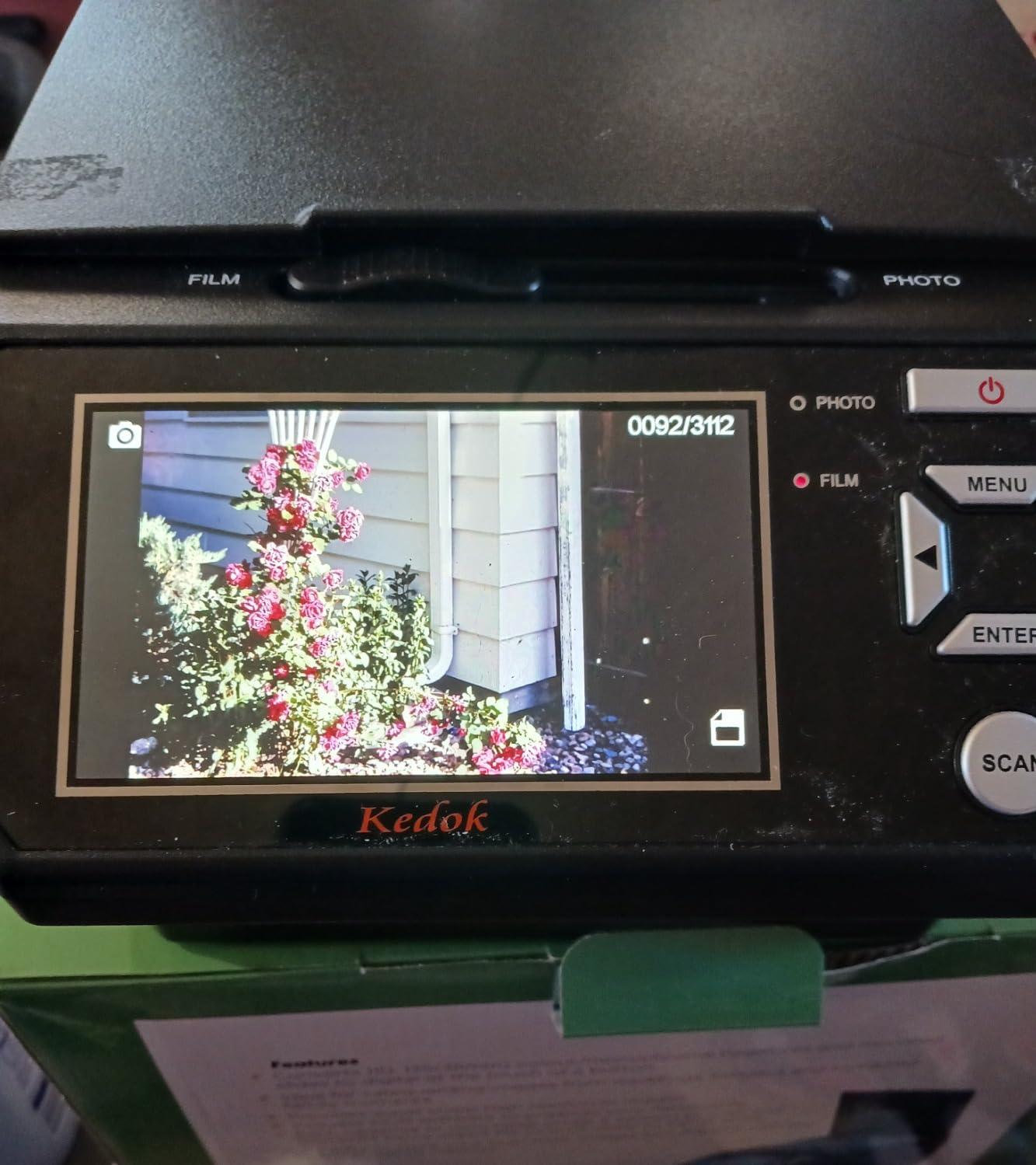 KEDOK Photo,NameCard,Slide & Negative Scanner with Large 5