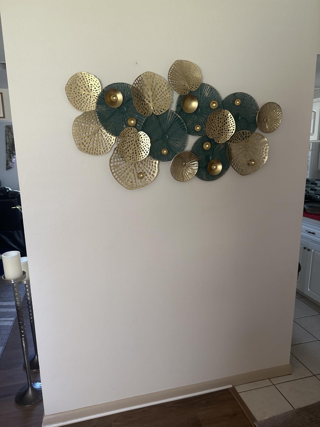 KEQAM Metal Wall Art Large Metal 3D Luxury Wall Decor customer photo 1