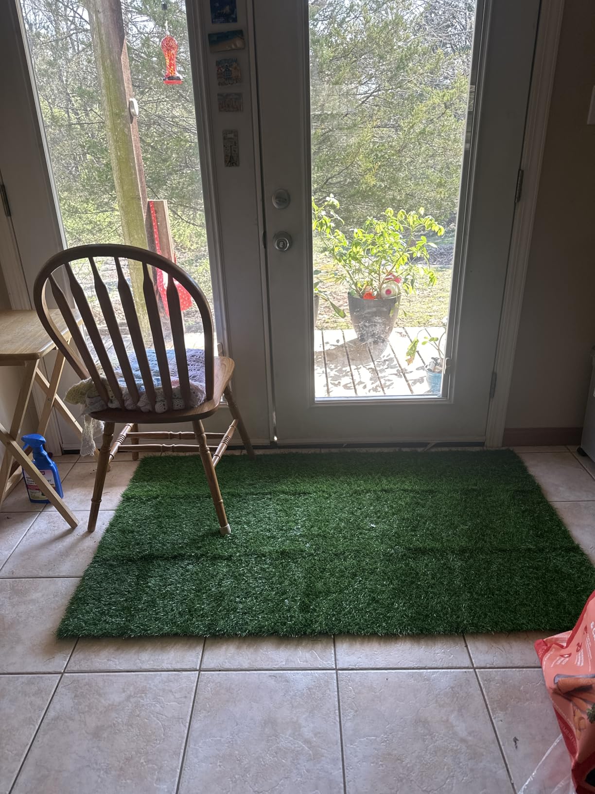 LOOBANI Artificial Grass, Realistic Fake Grass with Drainage Holes, 4x6ft | Synthetic Turf Grass Indoor Outdoor, Replacement Grass Mat for Dog Potty Training, Balcony, Garden and Landscape Decoration customer photo 2