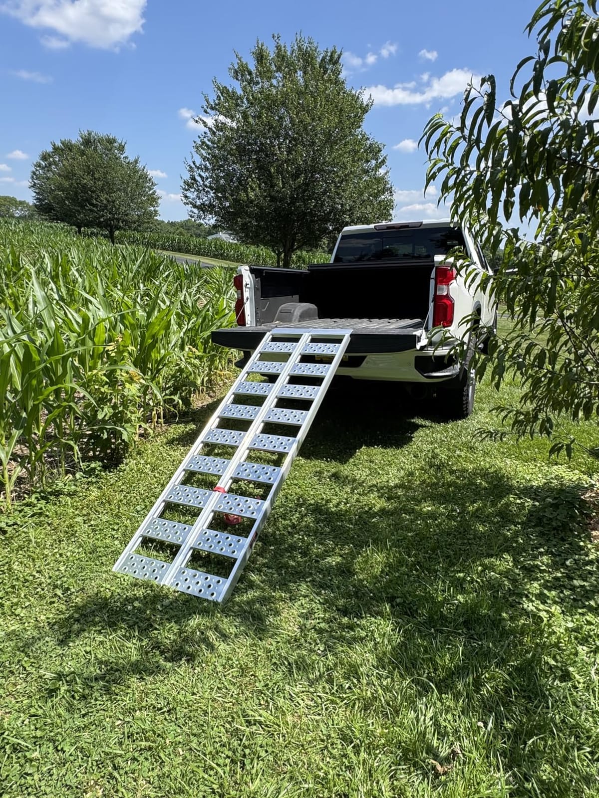 VEVOR Aluminum Ramps, 1250lbs, Straight Ramp with Treads and Load Straps, Portable Loading Ramp for Motorcycles, ATVs, Trucks, Lawn Mower, Dirt Bike, Garden Tractor, 78