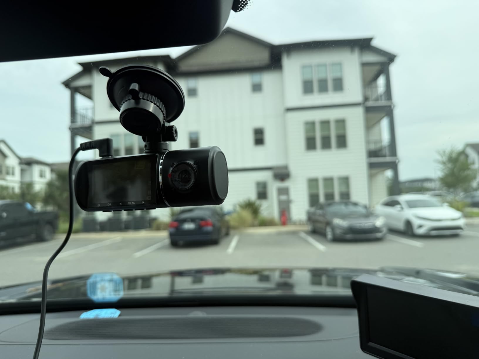 Dash Cam Front and Rear, 1296P Dash Camera for Cars, 3 Channel Car Camera Front Rear and Inside with 32GB Card, Loop Recording, Night Vision, HDR, 24Hr Parking, G-Sensor customer photo 1
