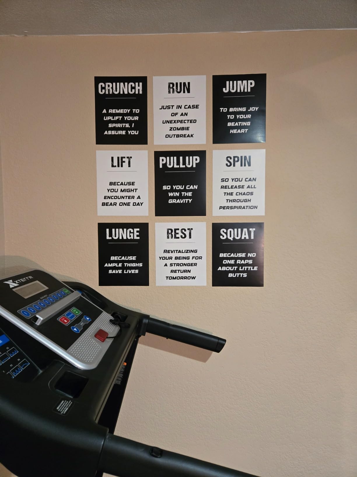 97 Decor Home Gym Wall Art, 9 Pcs 8x10 Workout Posters, Unframed | Black and white motivational quotes, garage and home gym decor, men bedroom and office, cardstock prints customer photo 1