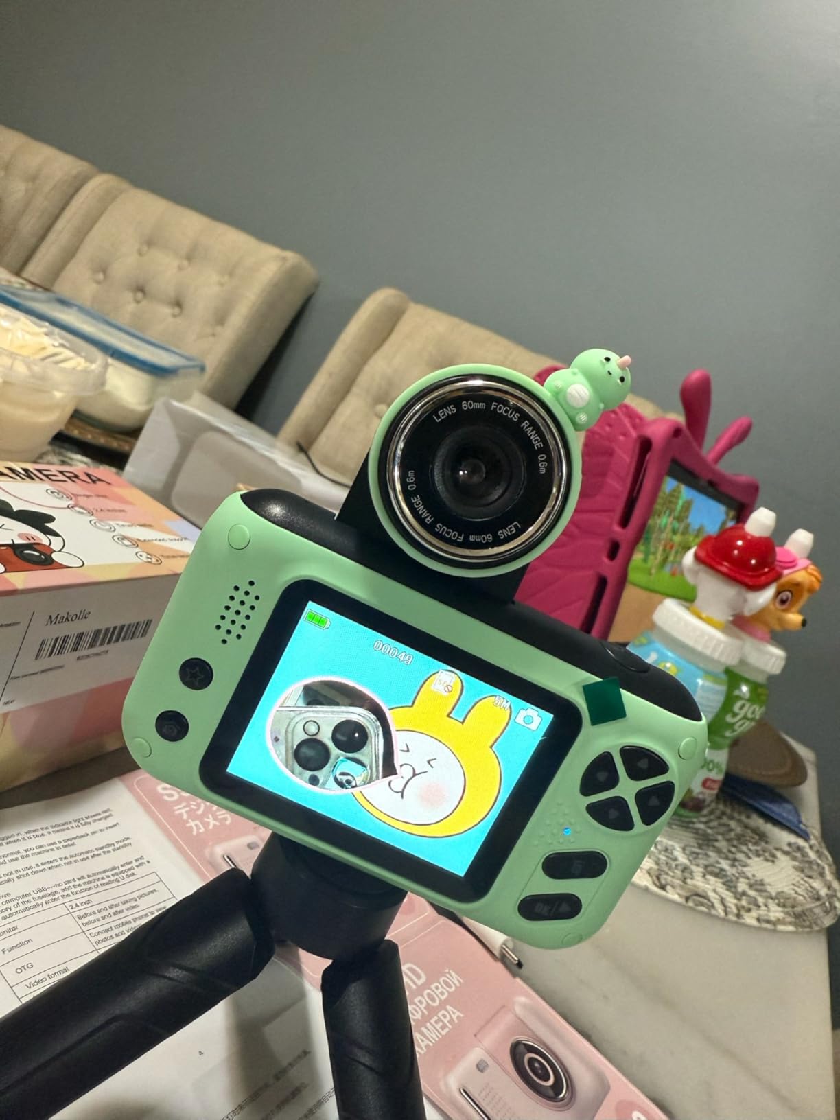 Makolle Kids Camera Toys for Girls 3-12 Year Old, Pink | Children Travel Camera HD Digital Video Camcorder, With Tripod, SD Card Included, Toddler Festival Birthday Gifts customer photo 1