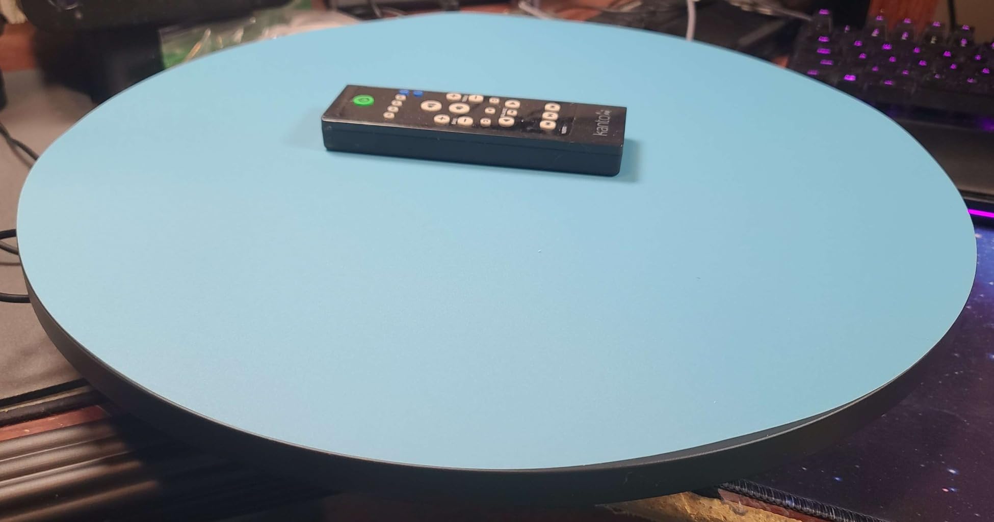 Cordless & Rechargeable Photography Turntable 16.5inch/220lbs | Motorized Rotating Display Stand 360 Degree with Remote Control Electric Turntable for Products Photo or Short Video (Black) customer photo 1