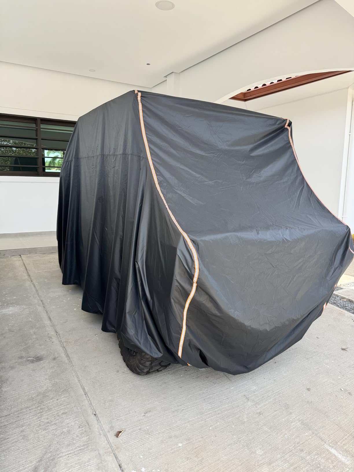 StarknightMT Heavy Duty UTV Cover 4 Seater, Waterproof 420D Oxford Cover for All-Weather Outdoor Storage, Compatible with Polaris Ranger Crew RZR General Defender Maverick X3 Commander MAX, Reflective Strips Windproof customer photo 1