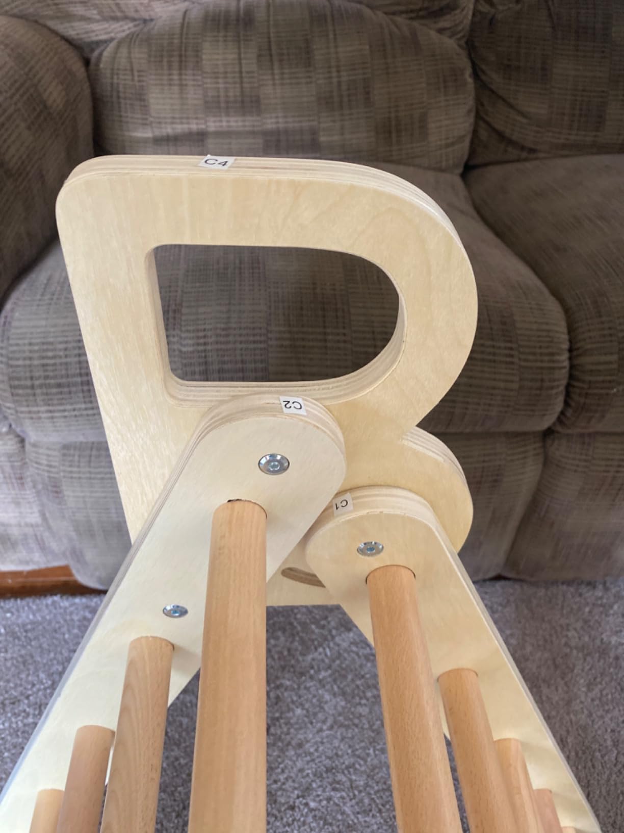 Pikler Triangle Set with Cushion, Foldable Toddler Climbing Toys | 8-In-1 Wooden Jungle Gym For Indoor Play, Montessori Philosophy Climber for 2-6 Years Old, Natural Wood customer photo 2