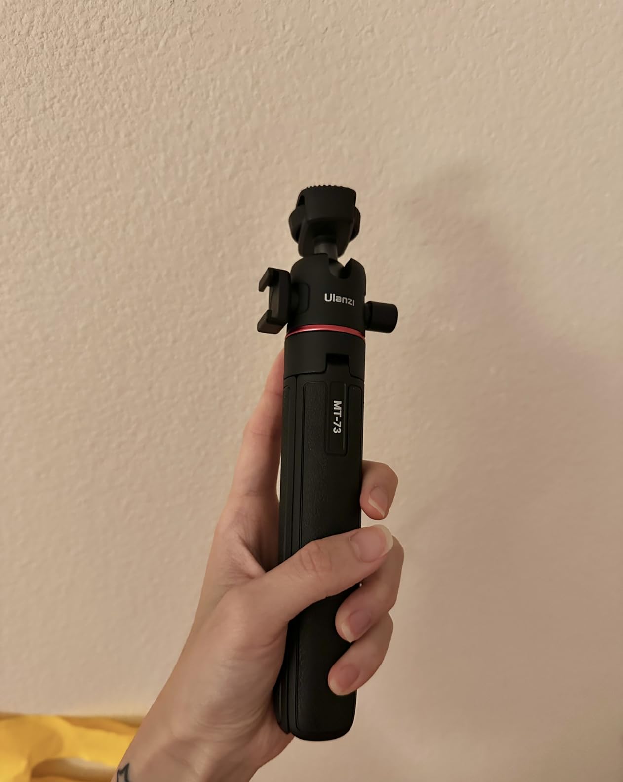 ULANZI MT-73 Extension Pole Tripod, Mini Selfie Stick Tripod Stand Handle Grip for Webcam Canon G7X Mark III Sony ZV-1 RX100 VII Cameras Vlogging | with Cold Shoe customer photo 2