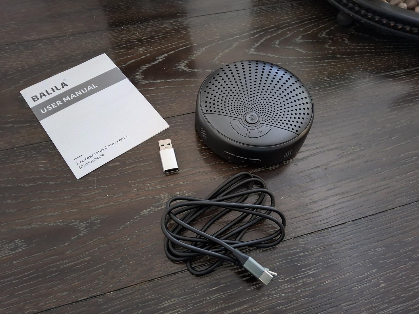 Conference Speaker and Microphone, 10 AI Mics 360° Voice Pick Up & Noise Reduction, USB Speakerphone for 10-15 People Conference Room, Compatible with Multi-Leading Platforms, Zoom, MS Team customer photo 2