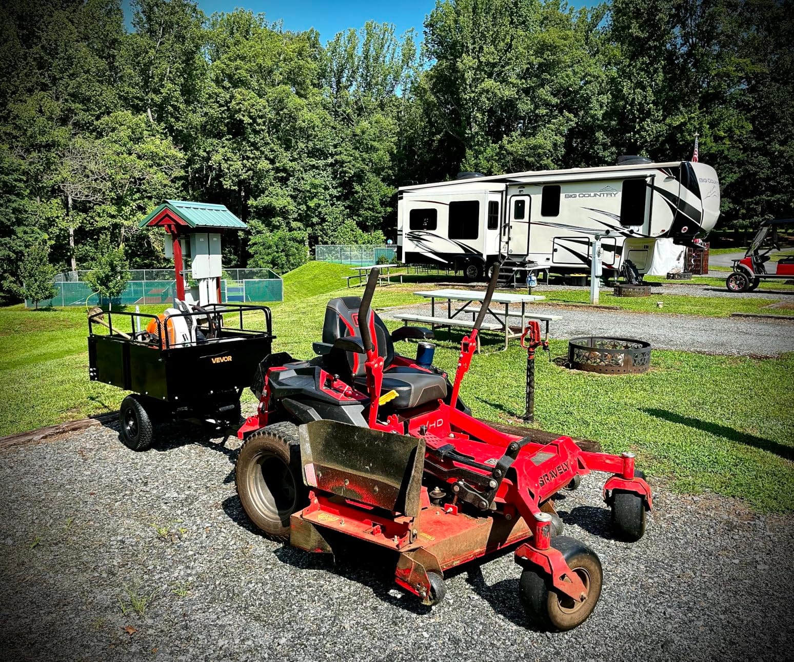 VEVOR Heavy Duty ATV Trailer Steel Dump Cart Tow Behind, 750 lbs 12 Cubic Feet, Garden Utility Trailer Yard Trailers with Removable Sides for Riding Lawn Mower Tractor customer photo 2