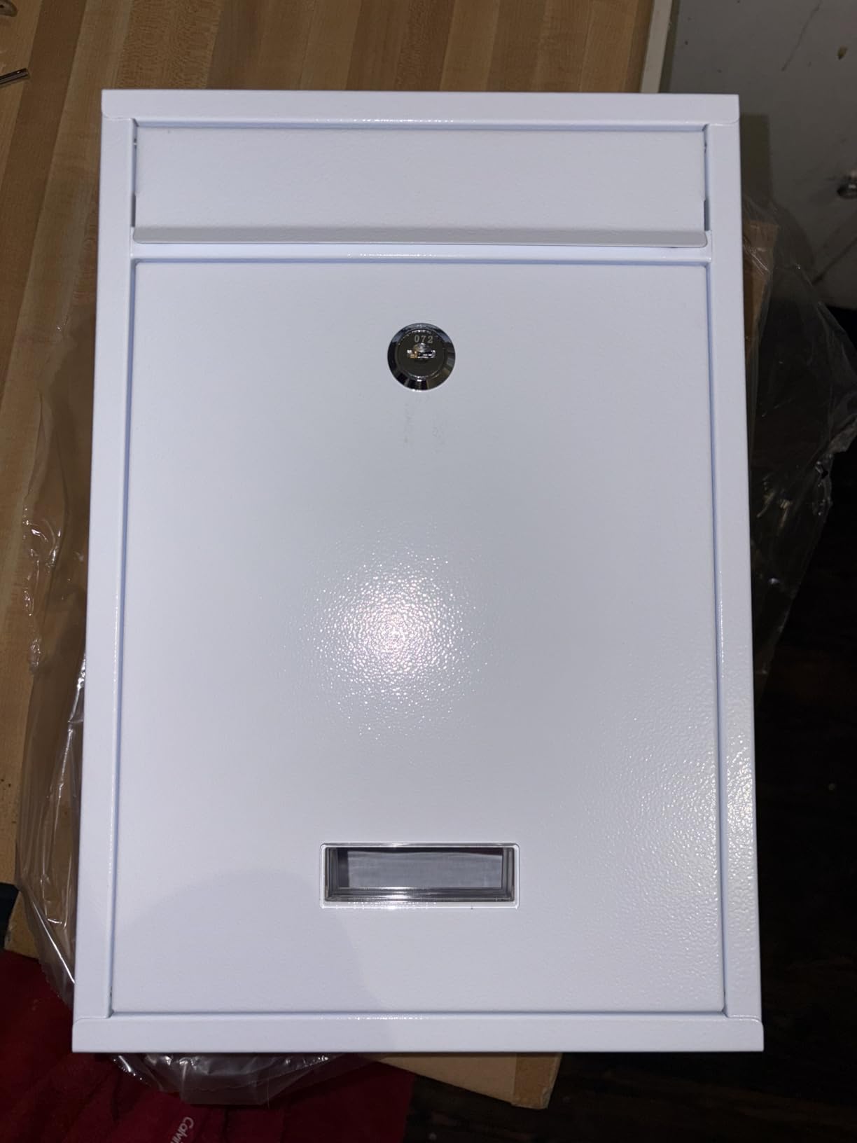 KYODOLED Mailbox for Outside, Wall Mount Mail Drop Box, Black | Large Capacity, Fits Letters, Magazines & Documents, Powder-Coated Steel, Weather Resistant, Home, Apartment & Office Use customer photo 2