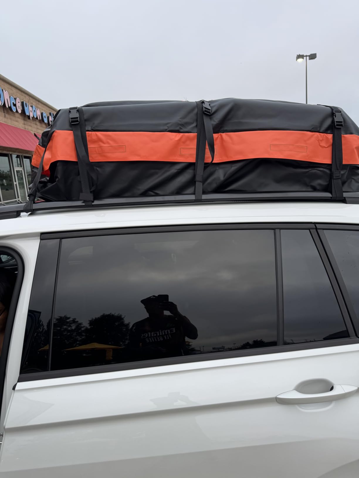 Asinking Car Rooftop Cargo Carrier Bag 21 Cubic feet Waterproof Car Roof Top Bag for All Cars with/Without Rack customer photo 2