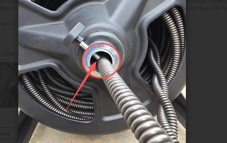 POPULO Auto Feed 50FT Electric Drain Snake with Mobile 8-Inch Wheel and 580W Power, 1/2-Inch Drain Snake for 2