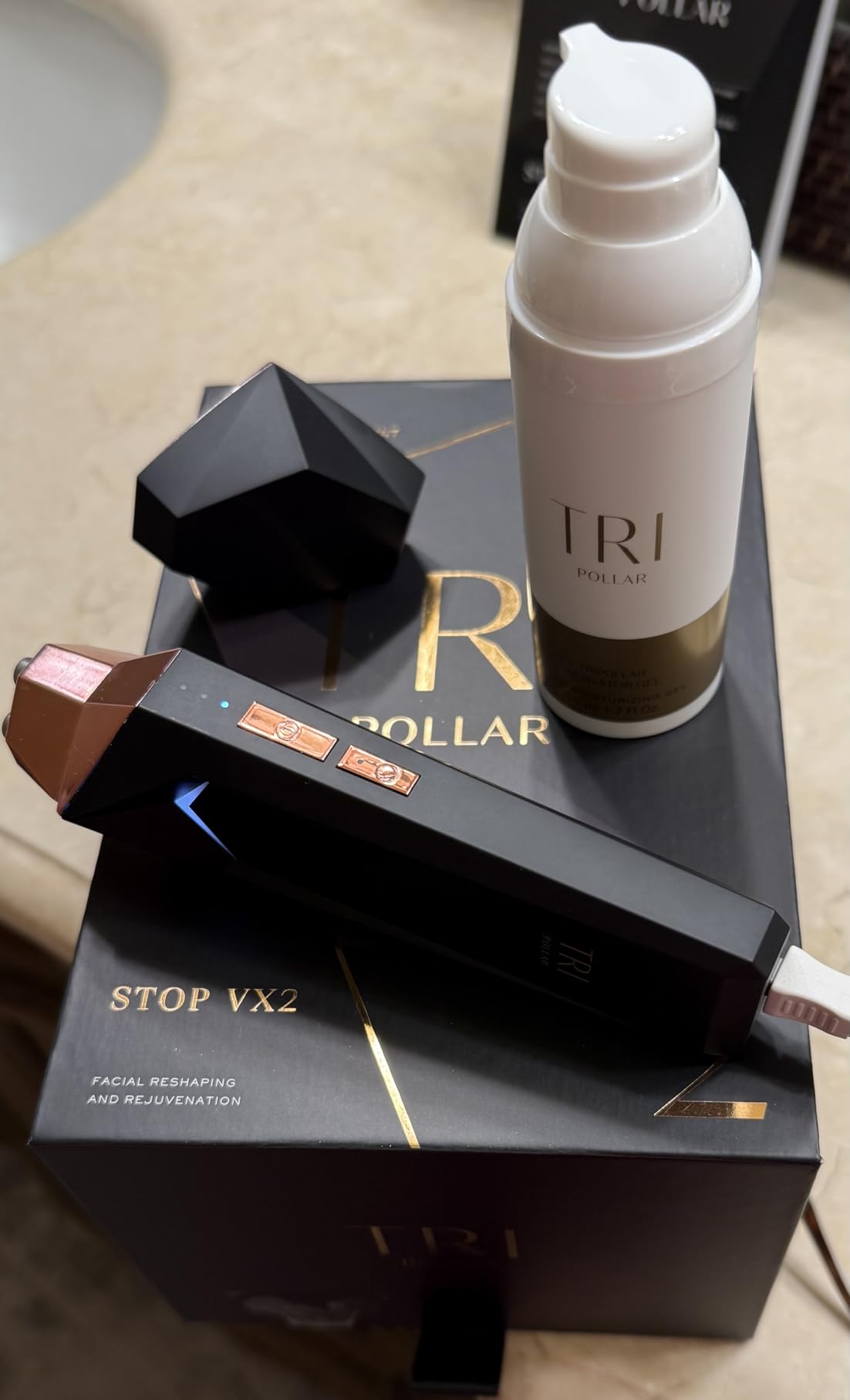 TriPollar Stop Vx 2 | Pollogen Stop U Model UXV Device | New Multi-RF + DMA Technology | at-Home Facial Device customer photo 2