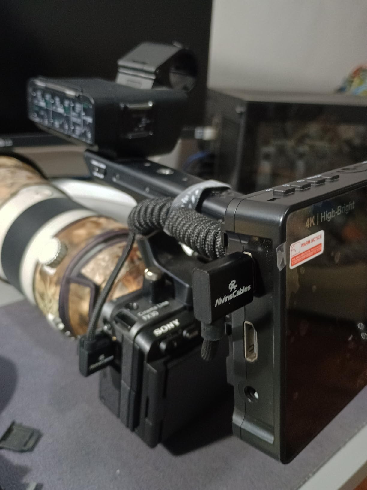 Alvin's Cables 8K 2.1 HDMI High Speed Braided Coiled Cable Left Angle to Right Angle for Atomos Ninja V, Portkeys BM5, for Feelworld Monitor, for Canon C300, Z CAM E2, Sony FS5| FS7| A7S3 Cameras customer photo 2