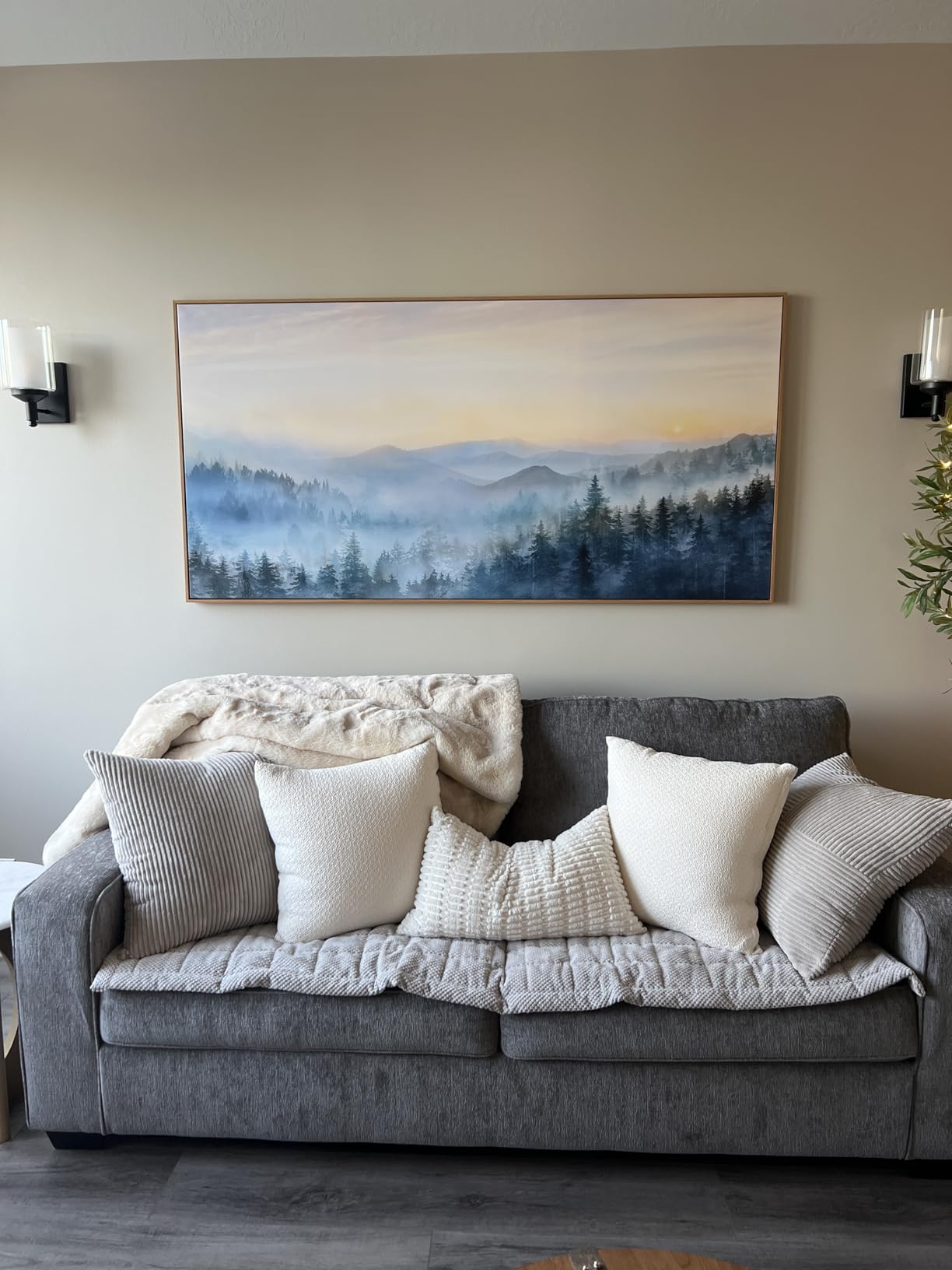 YJYart Tree Wall Art for Living Room Forest Nature Painting 20