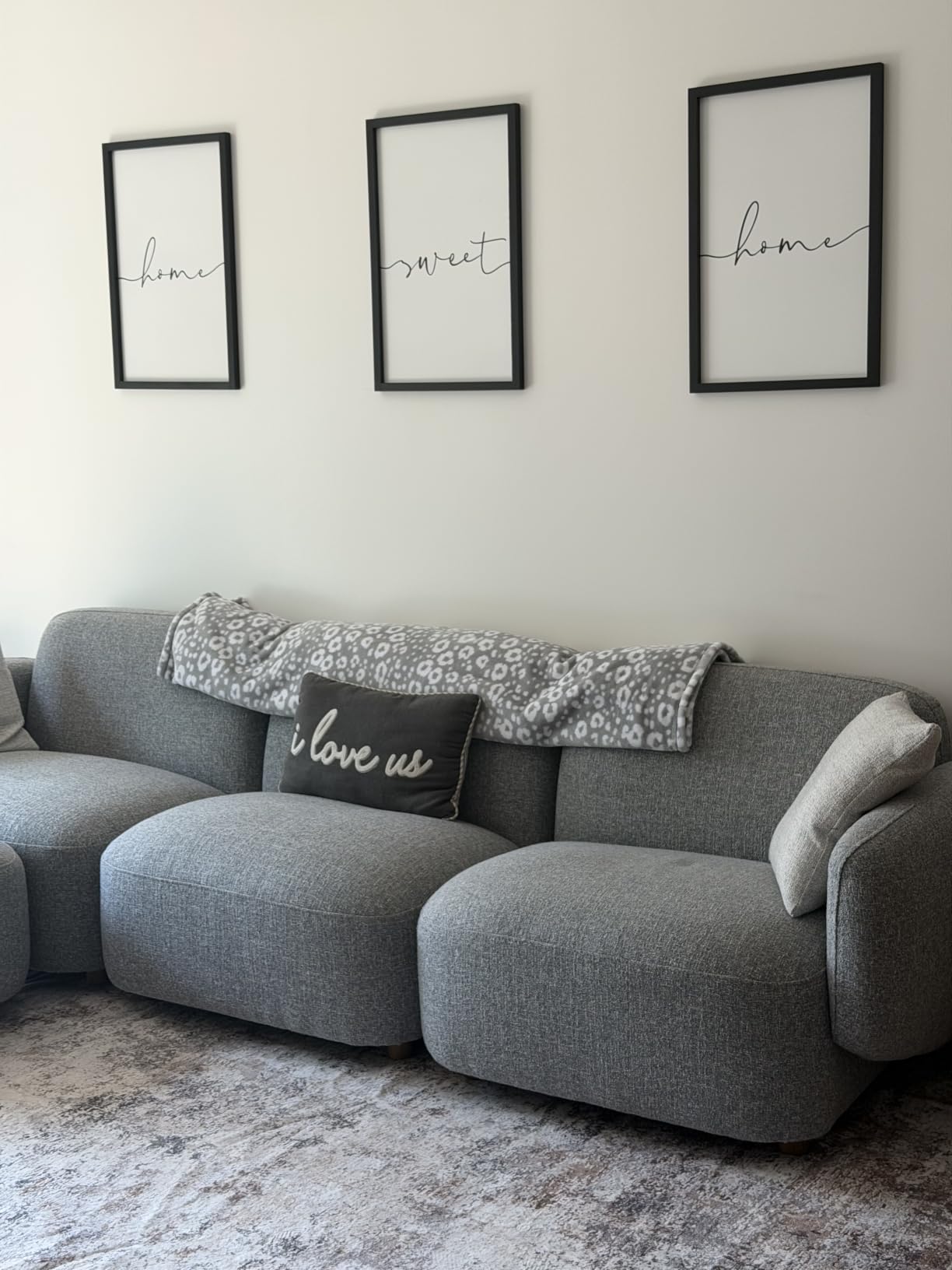 Heiple Set of 3 Framed Farmhouse Home Sweet Home Sign Above Bed Wall Decor for Bedroom Decor Wall Art Wood Signs customer photo 1