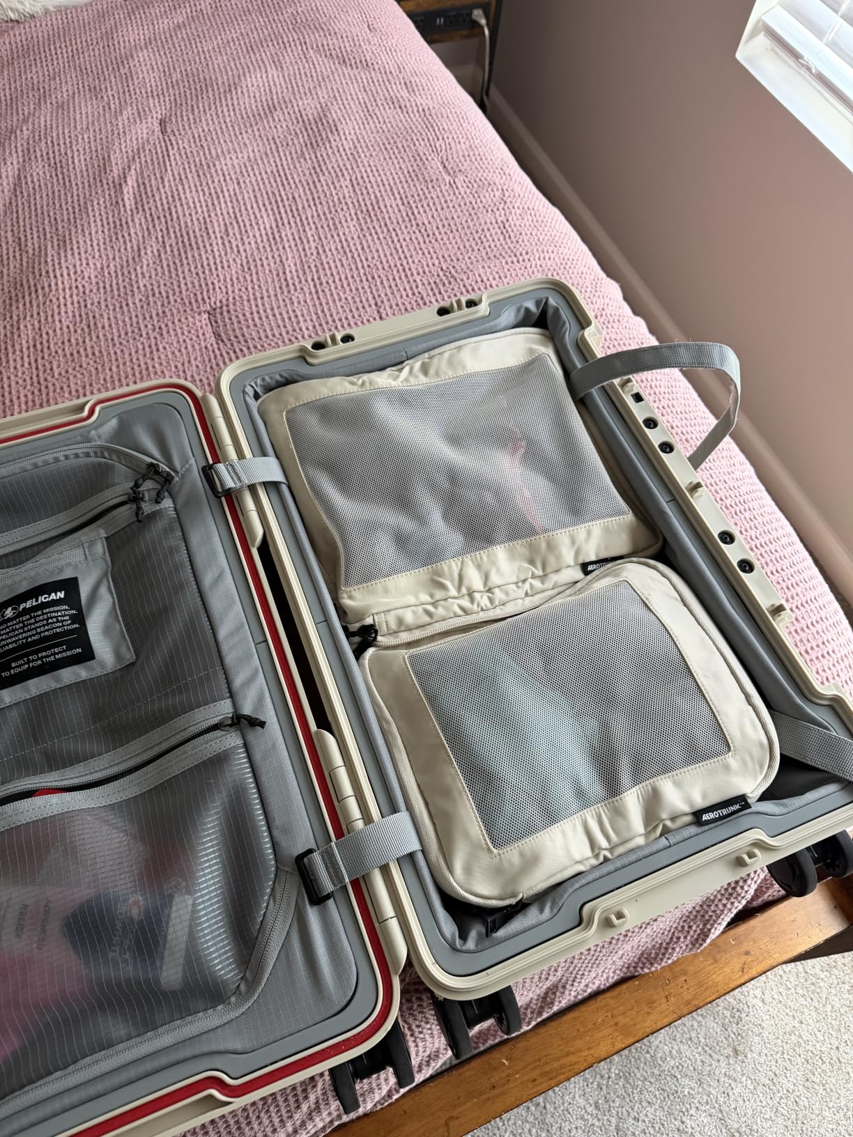 Aerotrunk Compression Packing Cubes for Travel - Luggage Organizer Bags - Double Zipper Packing Cubes for Suitcases (6-Pack, Beige) customer photo 2