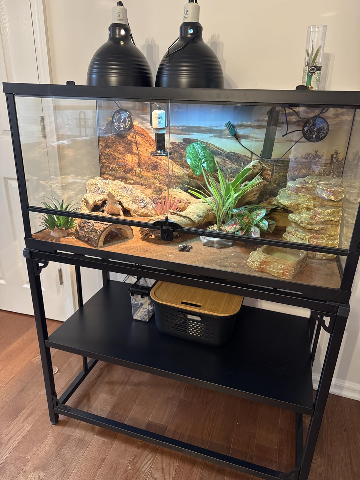 TOCRETOARE Fish Tank Stand 40 Gallon, Metal Aquarium Stand 36.5