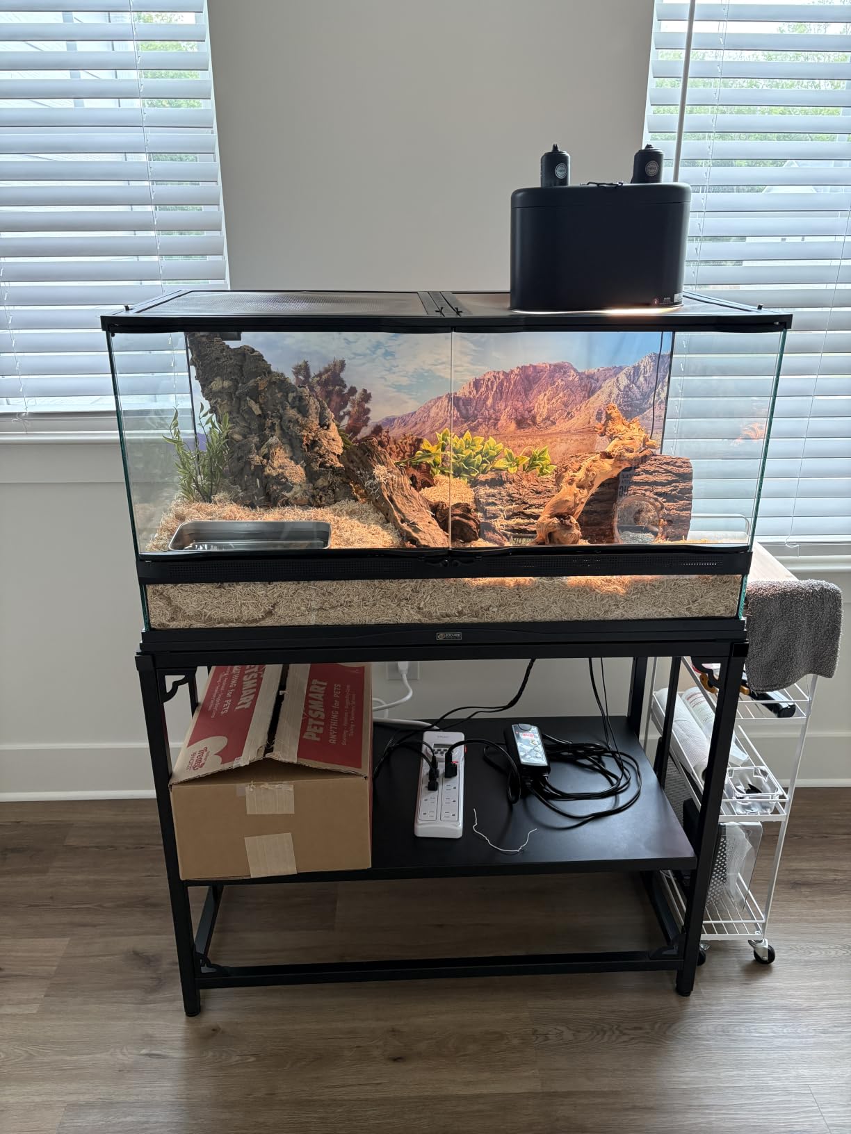 TOCRETOARE Fish Tank Stand 40 Gallon, Metal Aquarium Stand 36.5
