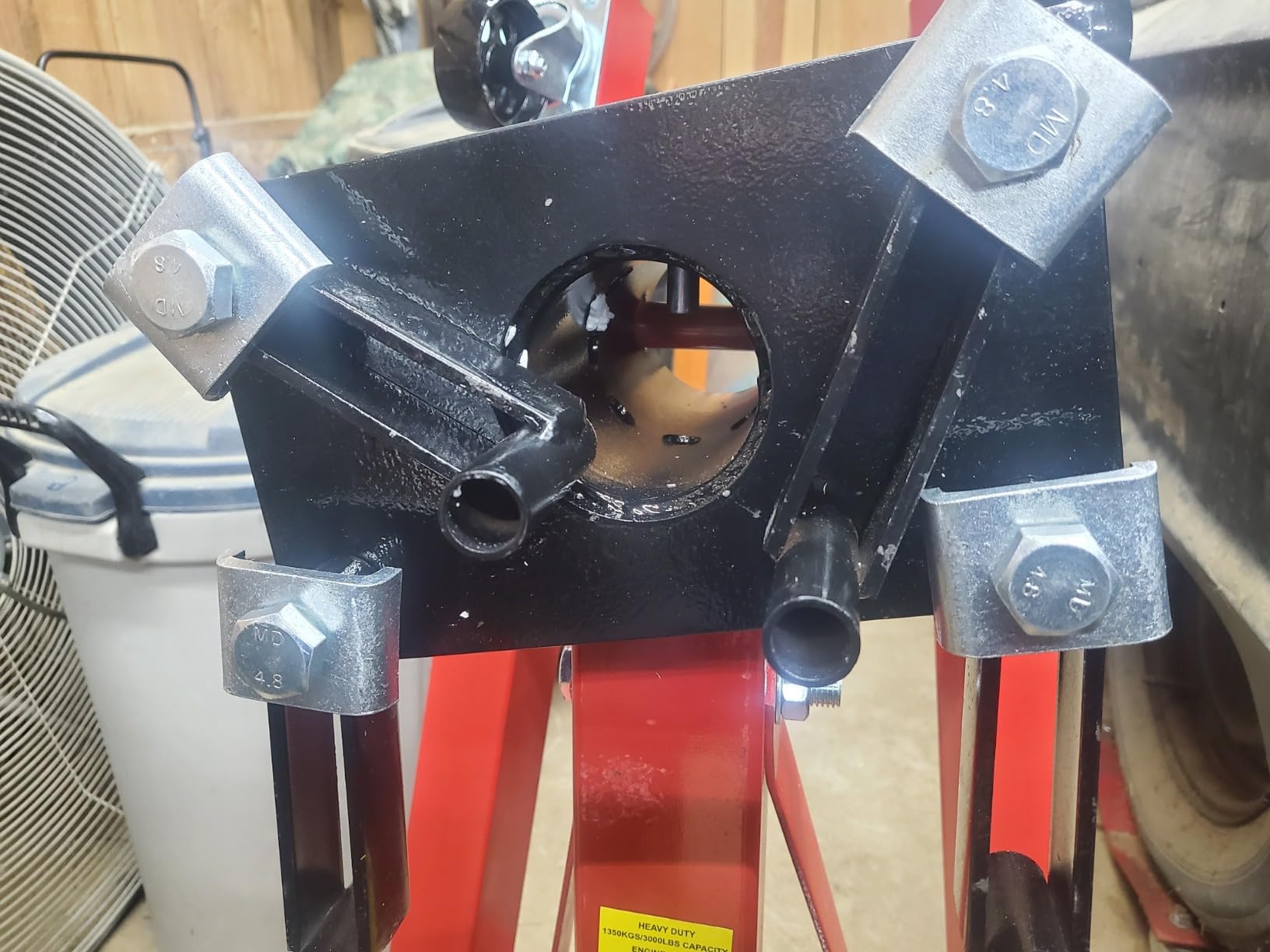 3000 lbs Engine Stand with 360 Degree Rotating Head, Foldable Motor Stand, Adjustable Mounting Arms, Six-Wheel Stability, Heavy-Duty Steel, Engine Assembly and Rebuilding, Garages and Workshops customer photo 1