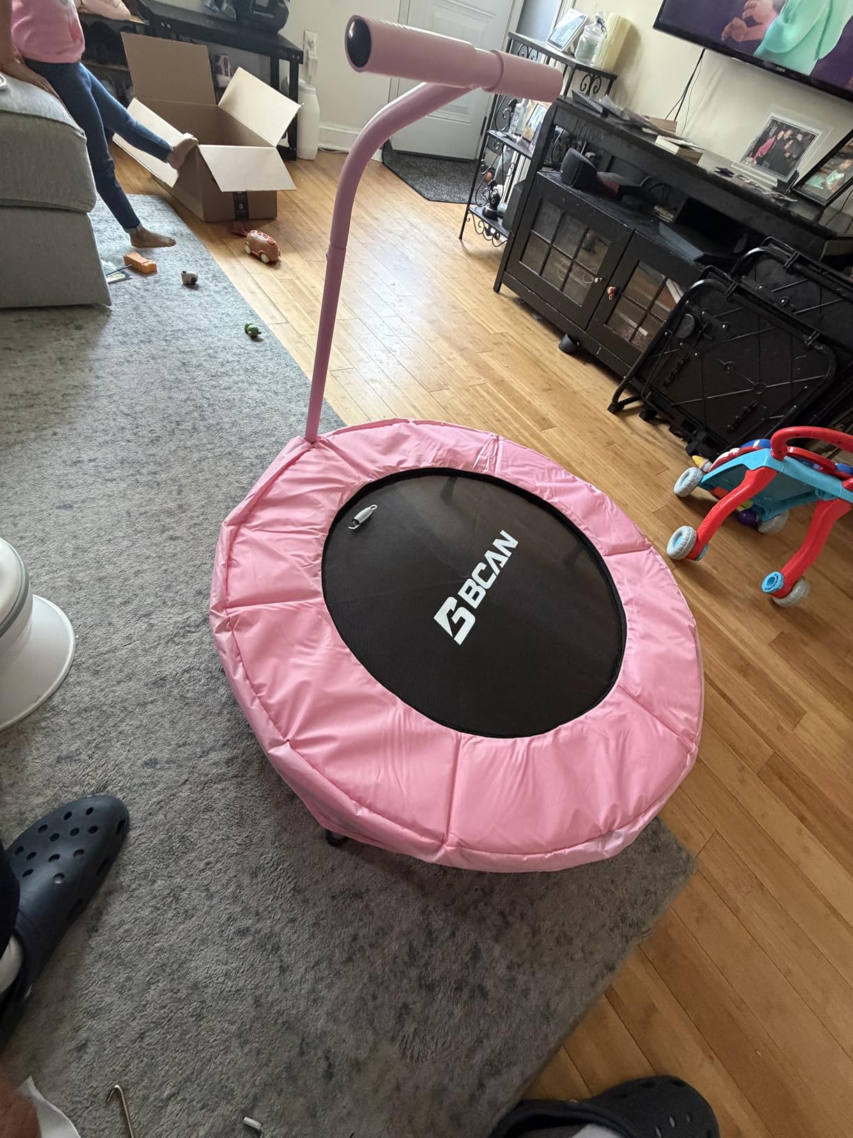 BCAN SP1 36'' Kids Toddler Trampoline Indoor, Foam Handle | FED Fitness | ASTM Certified Safety for kids, Safe Thickened Cover&Sturdy Steel Frame, Easy to Assemble, Max Weight 132 lbs customer photo 2