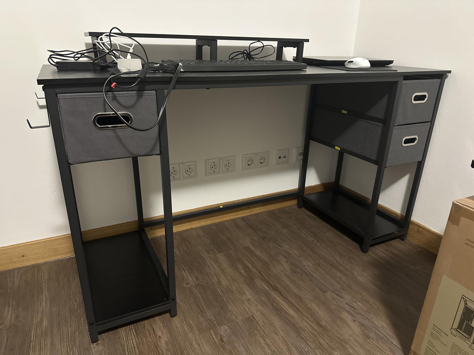 Pamray 39 Inch Small Computer Desk with Monitor Stand and Drawer for Gaming customer photo 2