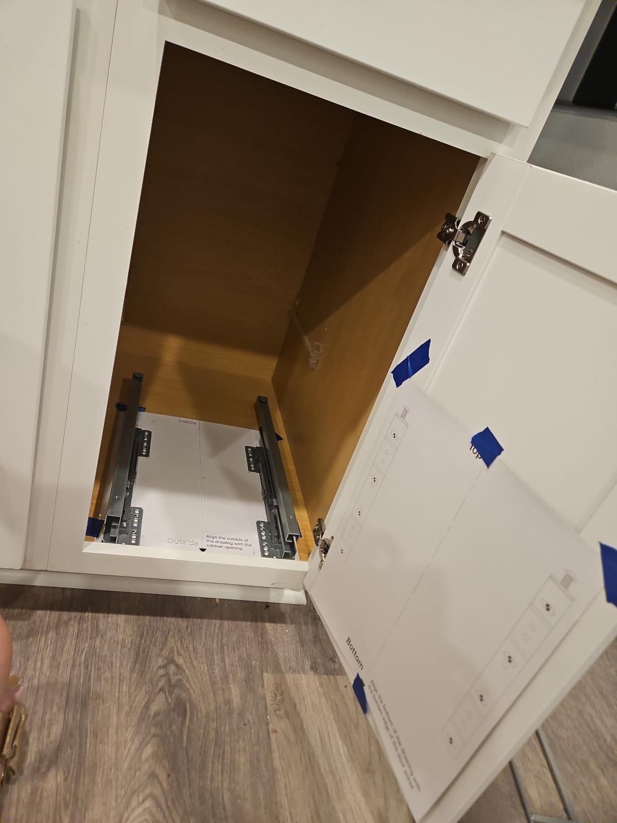 Insputer Pull Out Trash Can Under Cabinet with Soft-Close Slides | Space Saving, Heavy Duty, Garbage Can Not Included, Under Sink Bin Kit for Home Kitchen, Requires Min Cabinets 12