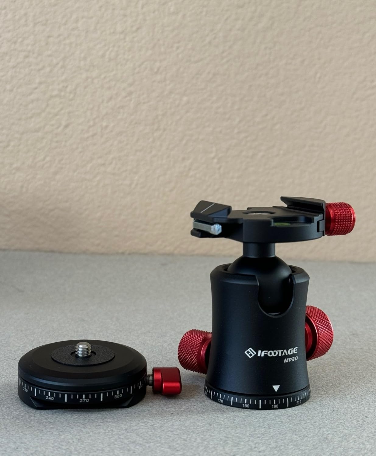 IFOOTAGE Komodo MP30 Metal Ball Head 360 Degree Rotating Panoramic Tripod Head 22lbs customer photo 2