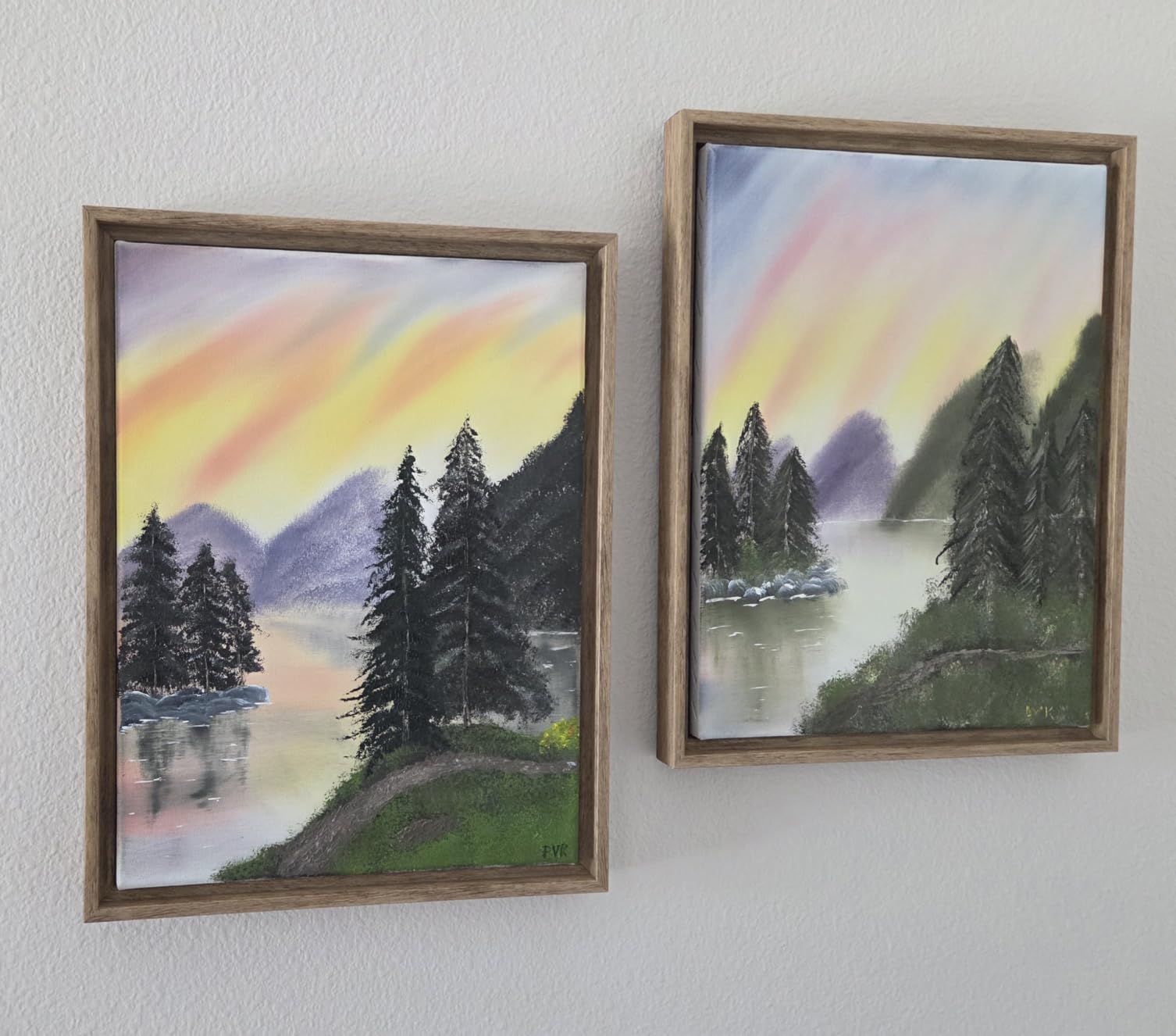 MCS Canvas Float Frames 16x20 Frame, Black Frame for Finished Canvases, Vertical & Horizontal Wall Hanging Large with Adhesive for Canvas Paintings (1-Pack) customer photo 1